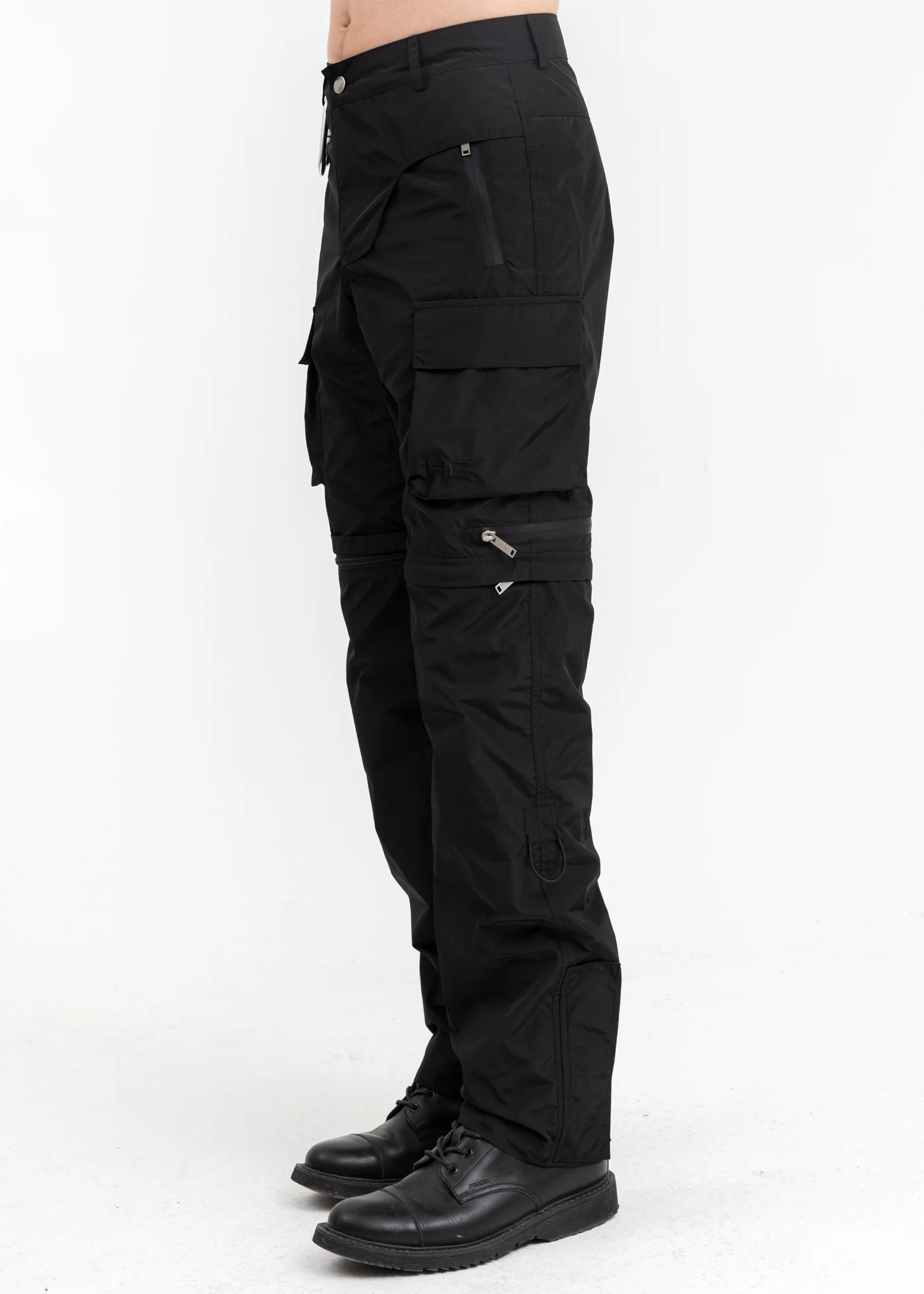 Black Zip Off Cargo Pants - Image 3
