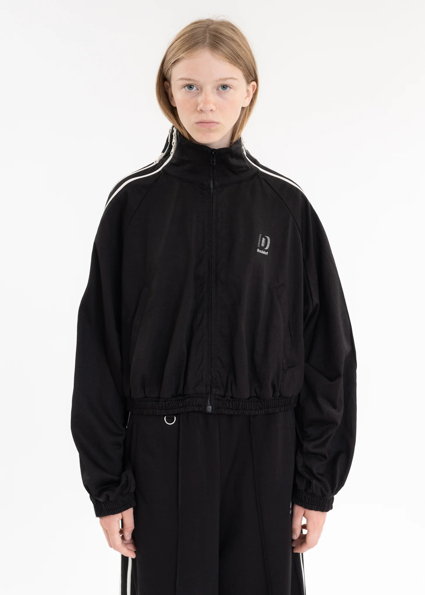 Black ZIP UP TRACK JACKET