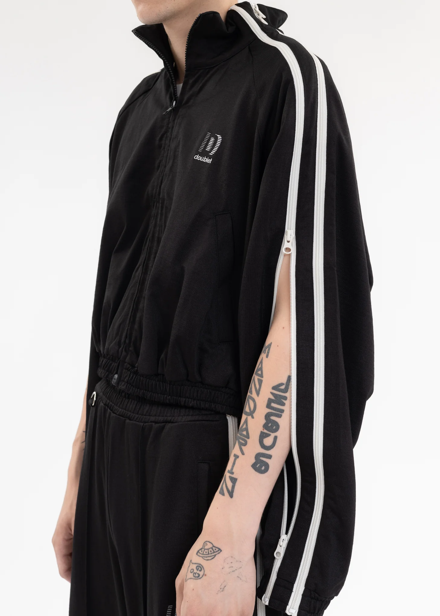 Black ZIP UP TRACK JACKET - Image 9