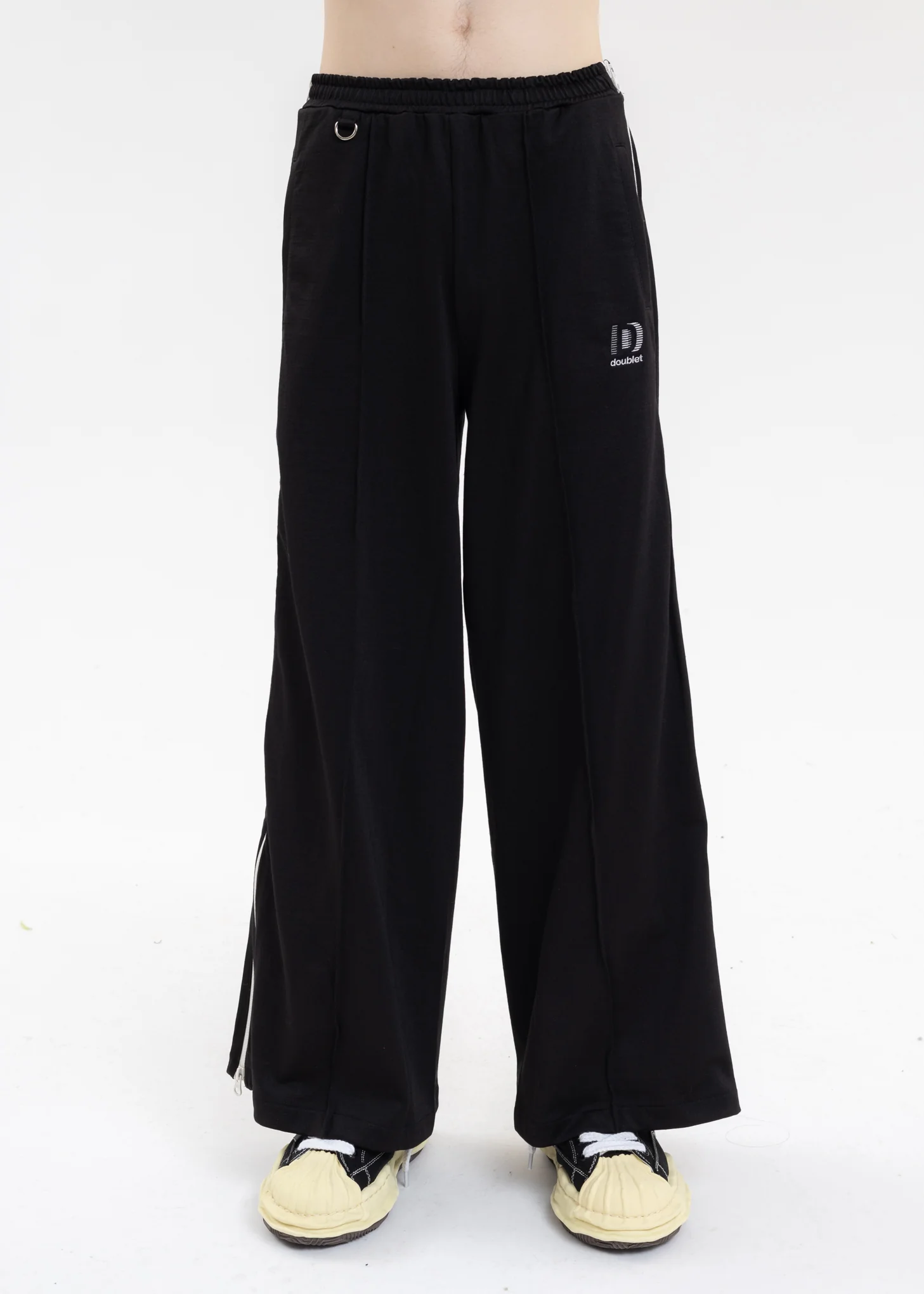 Black ZIP UP TRACK PANTS - Image 3