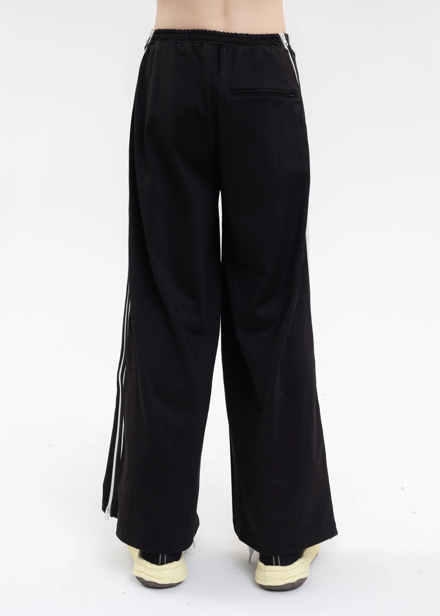 Black ZIP UP TRACK PANTS - Image 4