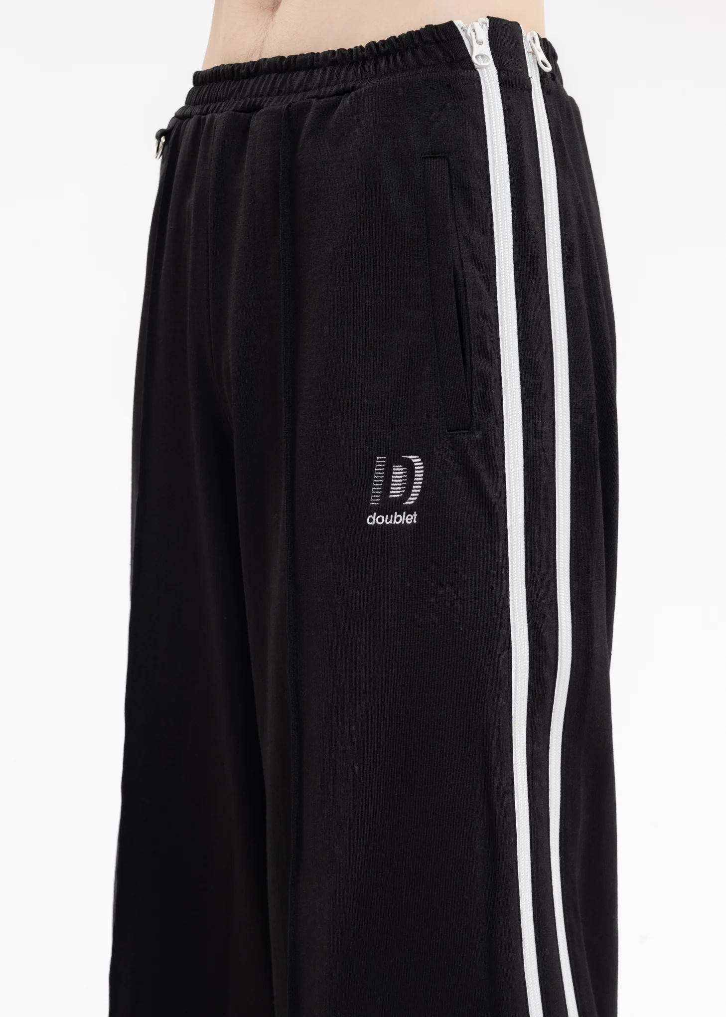 Black ZIP UP TRACK PANTS - Image 5