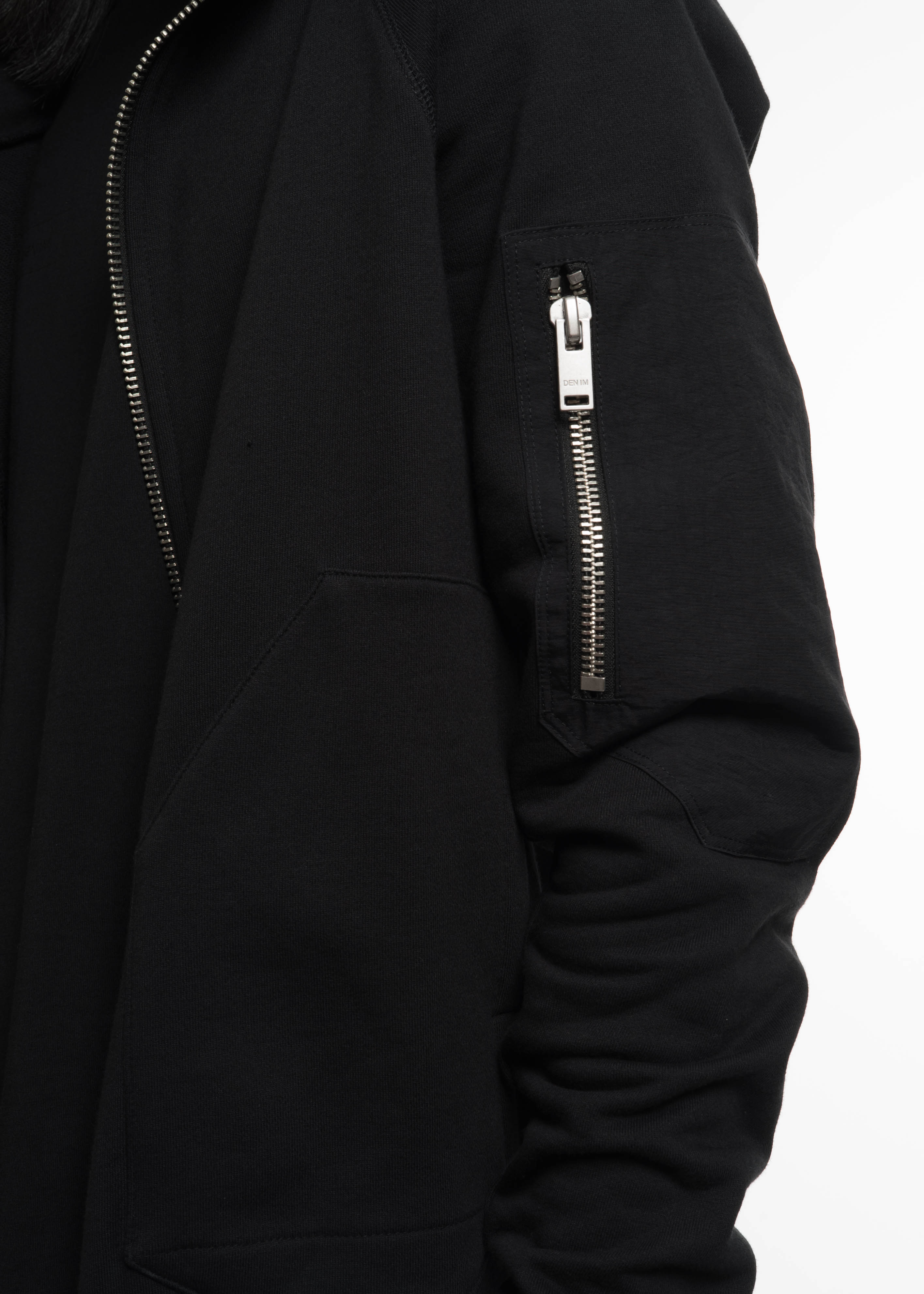 Black Zipper Hoodie w/ Face - Image 4