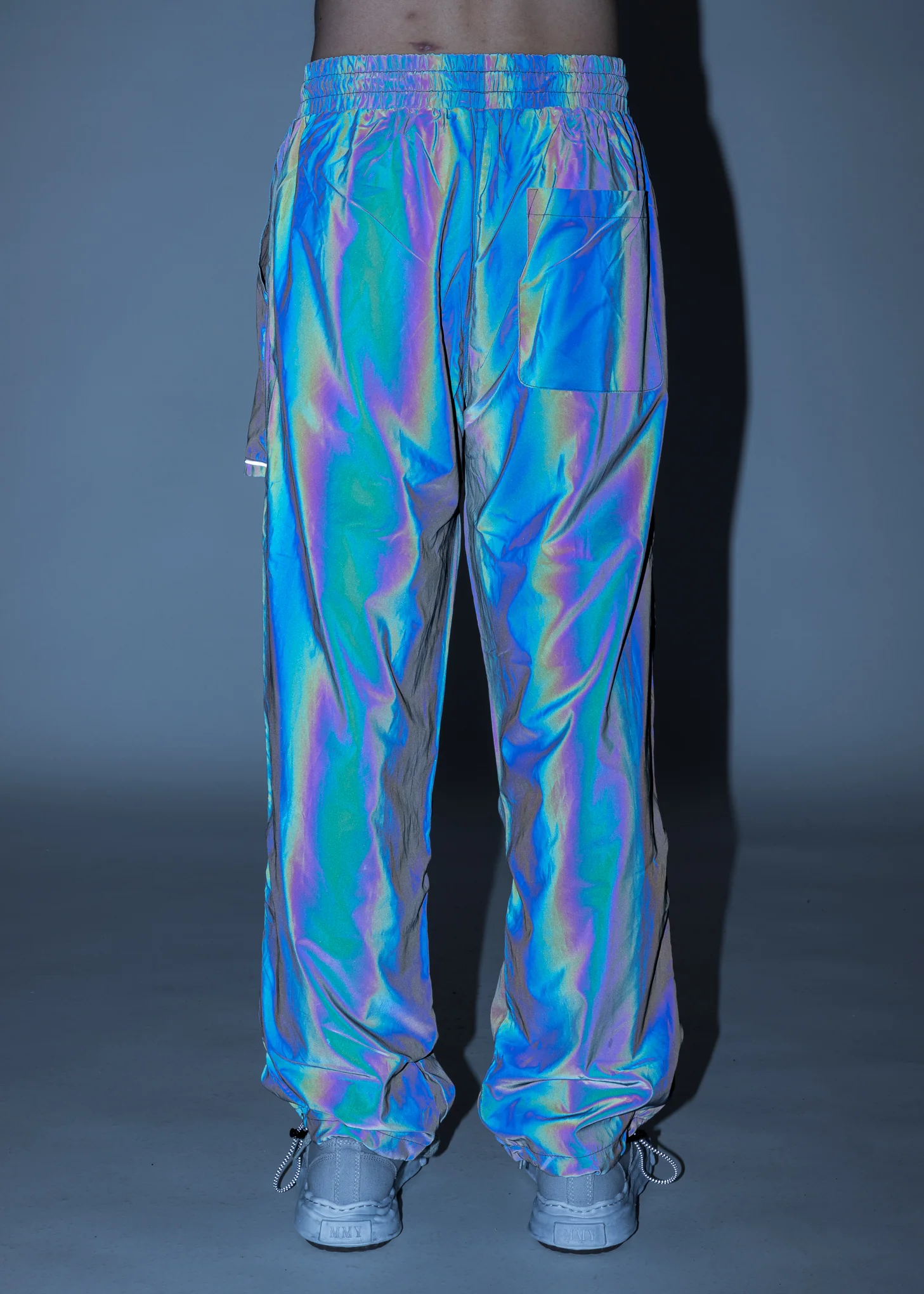 Black Zippered Sweat Pants (Reflective) - Image 3