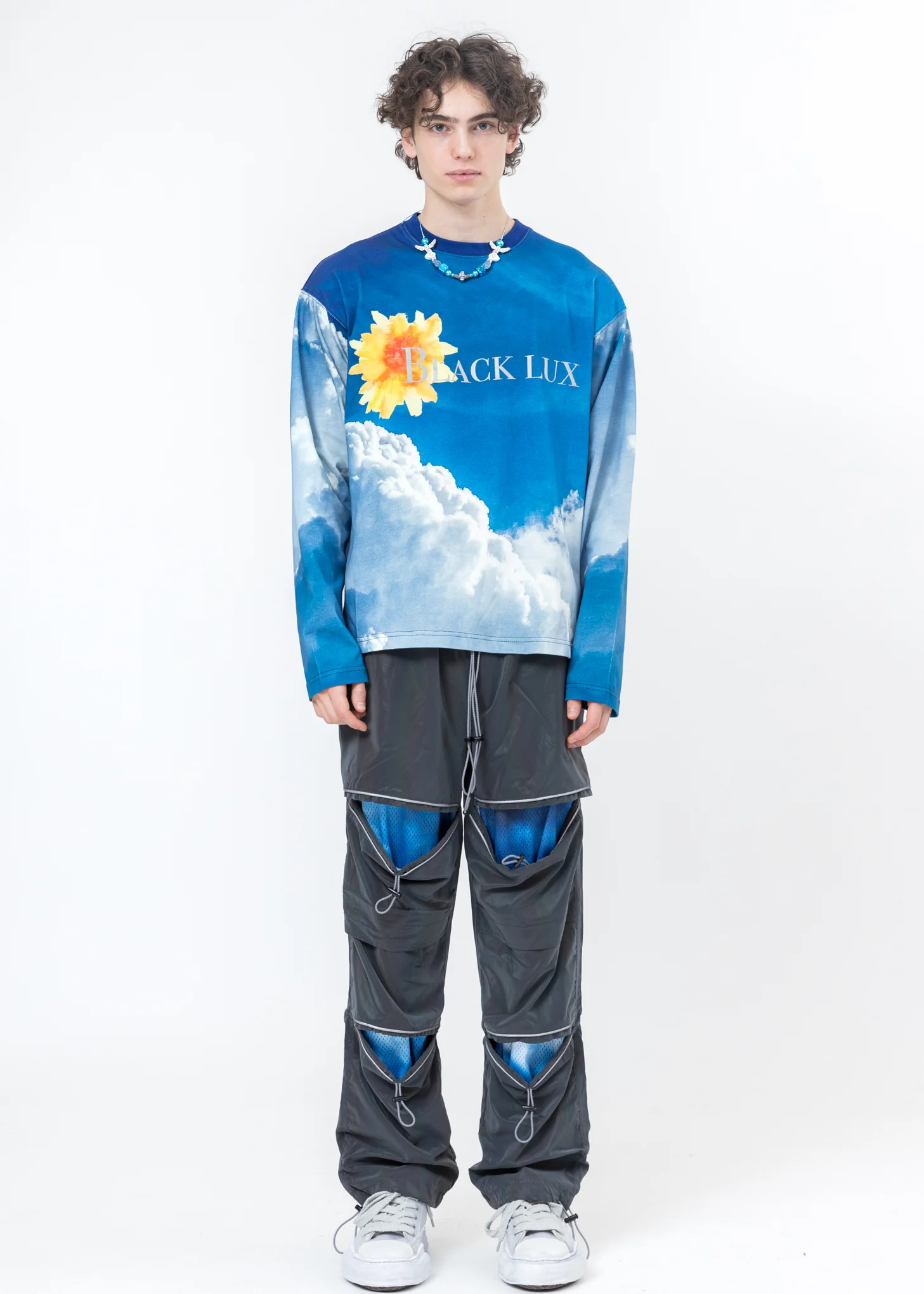 Black Zippered Sweat Pants (Reflective) - Image 7