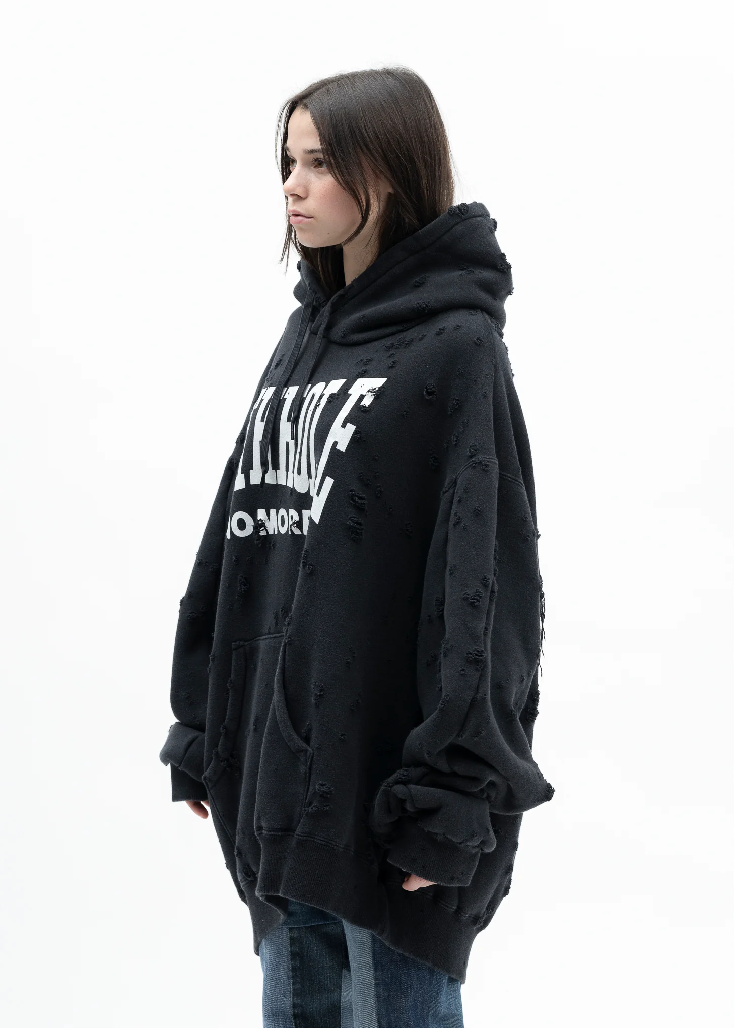 BLACK ZOMBIE SILHOUETTE HOODIE - Image 4