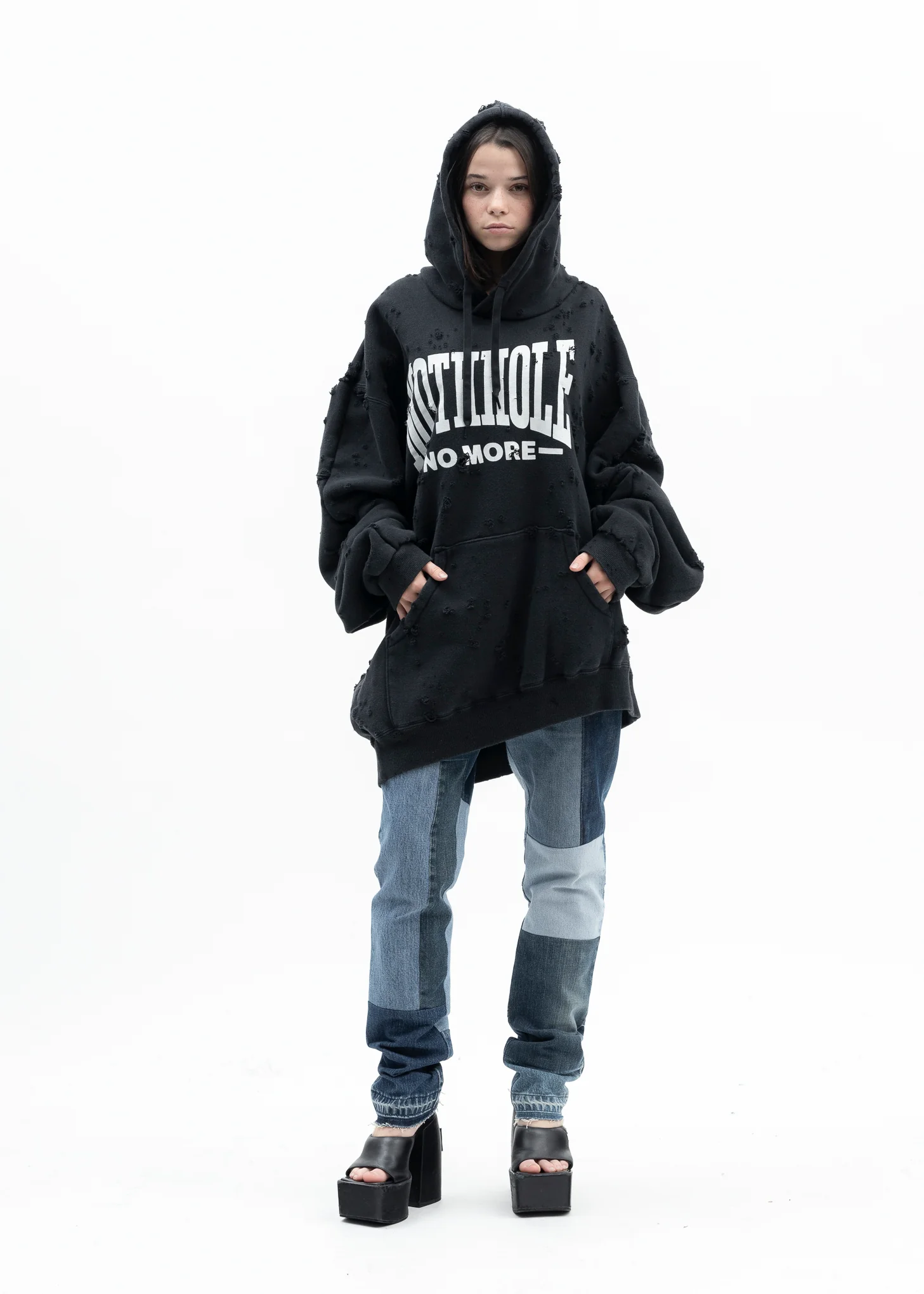 BLACK ZOMBIE SILHOUETTE HOODIE - Image 6