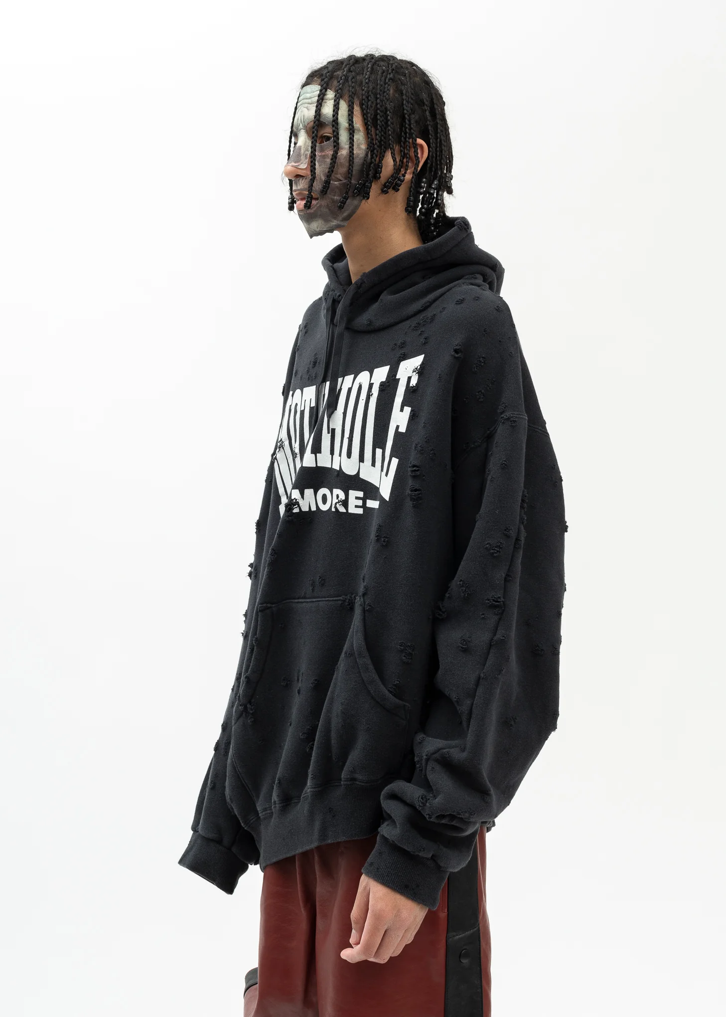 BLACK ZOMBIE SILHOUETTE HOODIE - Image 3