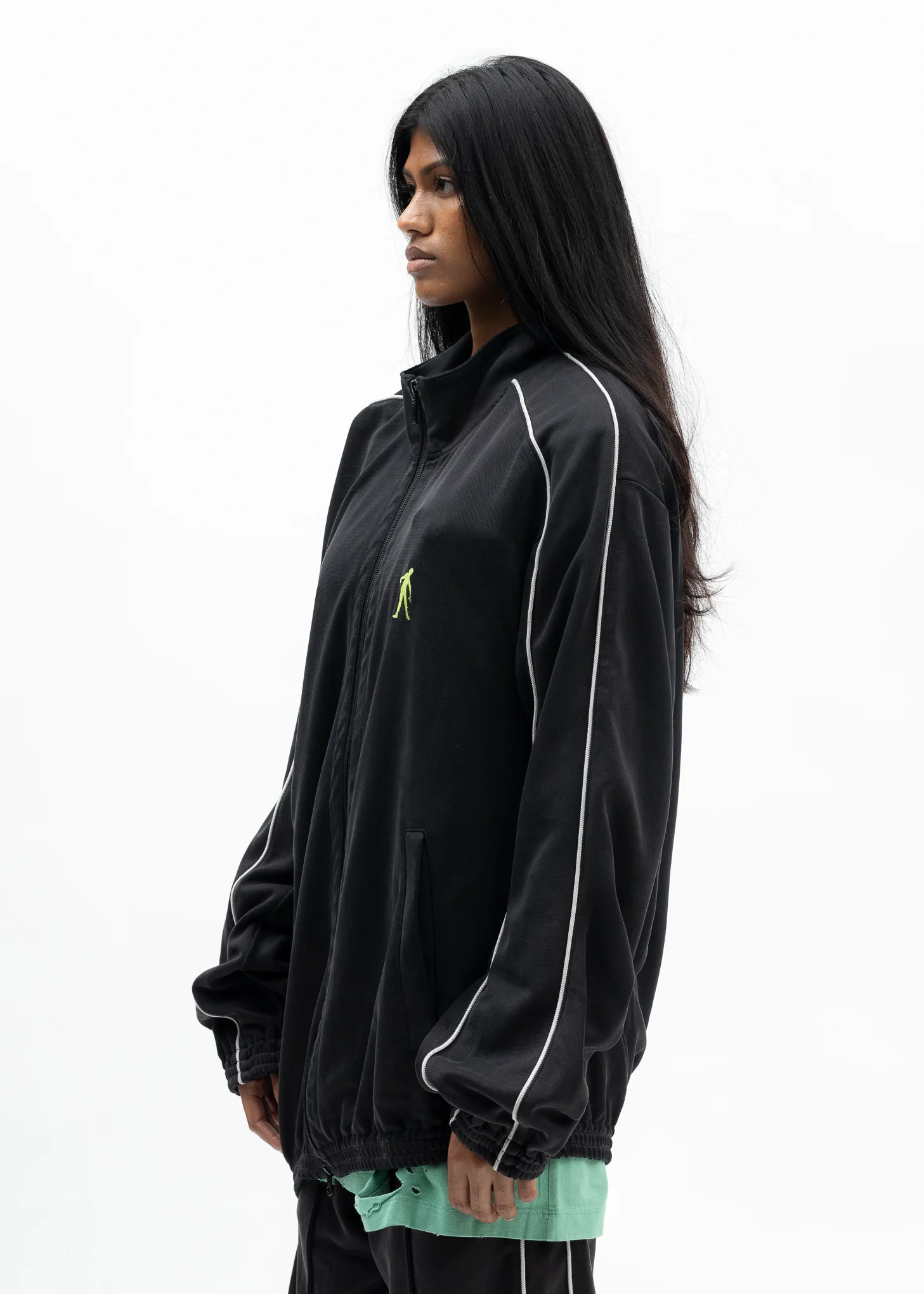BLACK ZOMBIE SILHOUETTE TRACK JACKET - Image 3