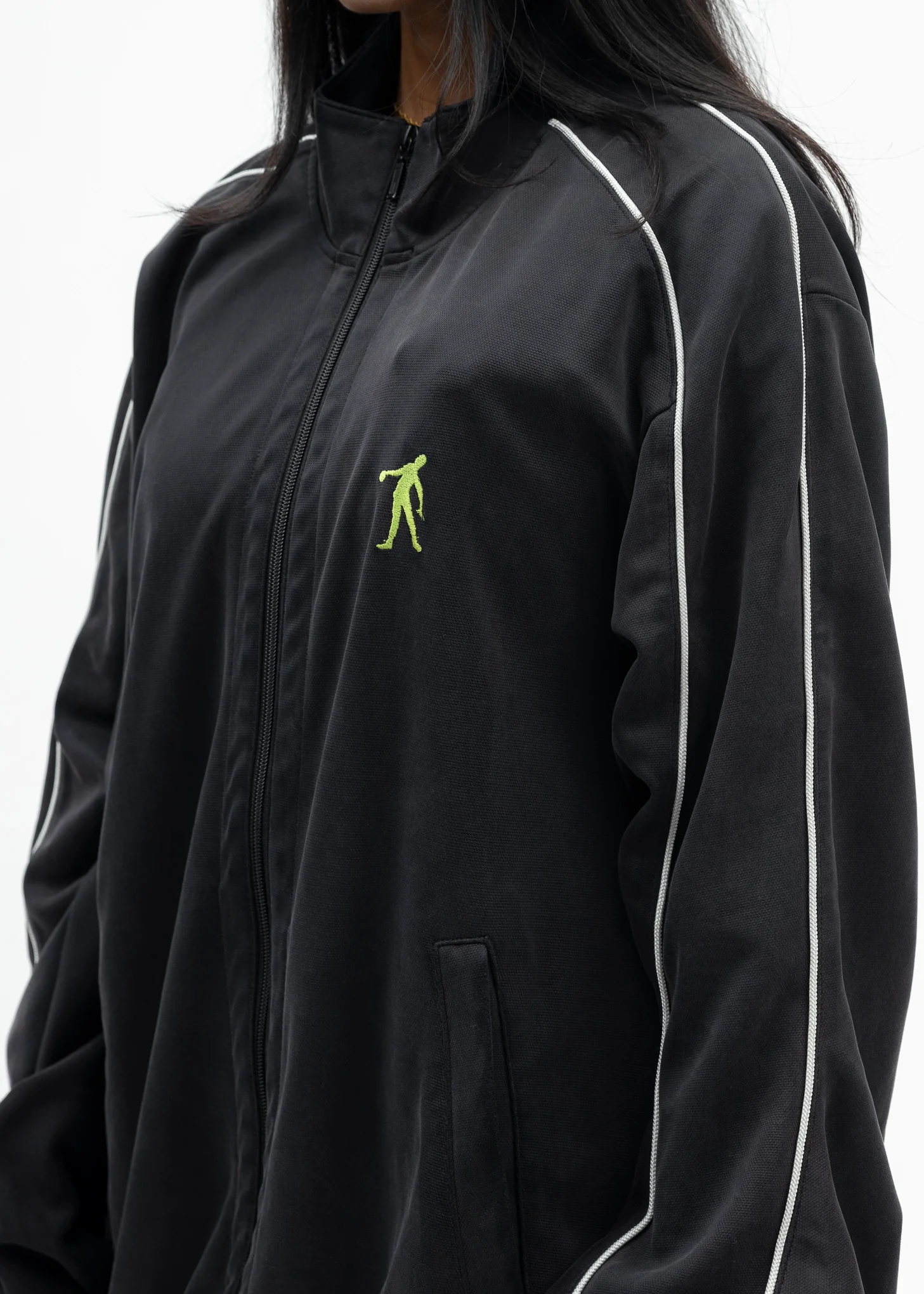 BLACK ZOMBIE SILHOUETTE TRACK JACKET - Image 4