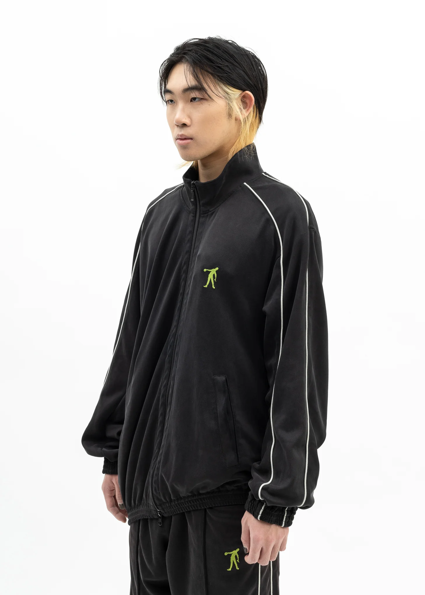 BLACK ZOMBIE SILHOUETTE TRACK JACKET - Image 3