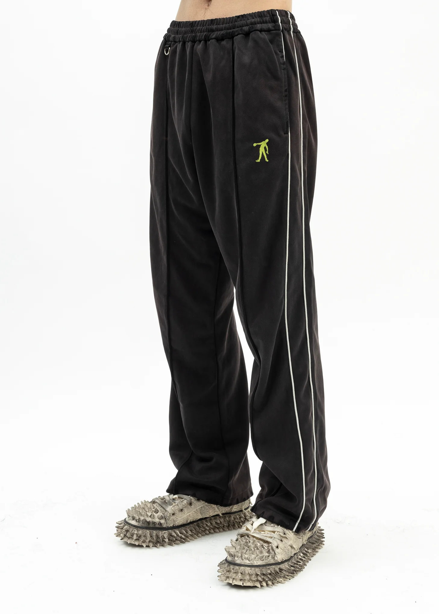 BLACK ZOMBIE SILHOUETTE TRACK PANTS - Image 2