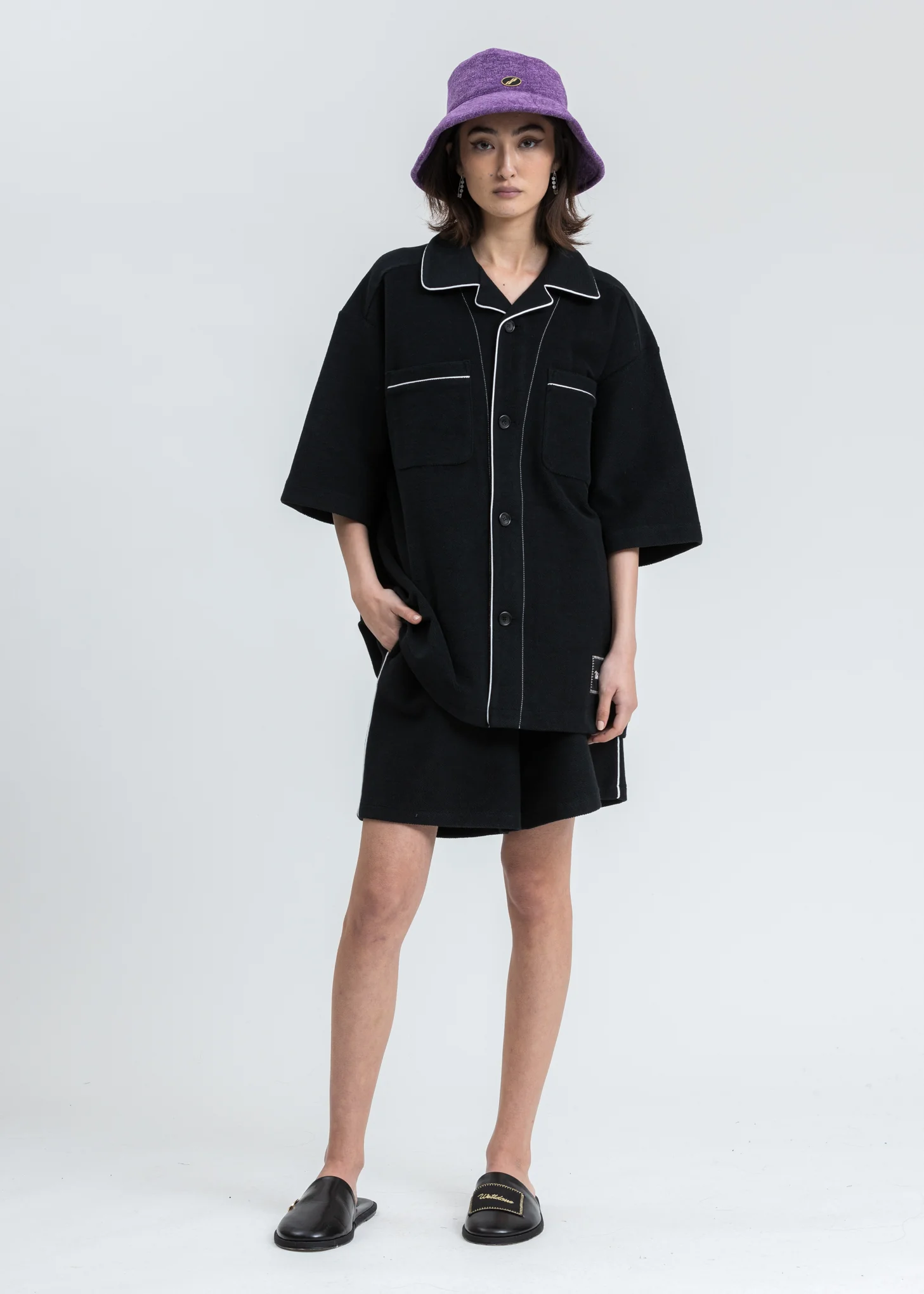 Black Zurry Pyjama Shorts - Image 5