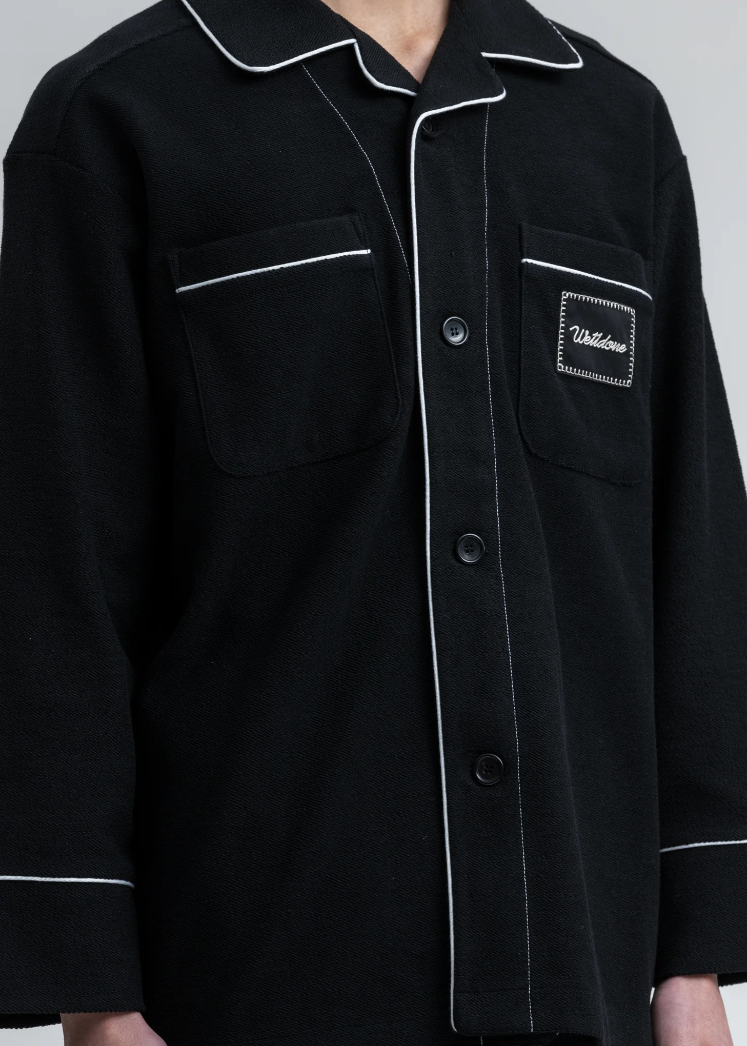 Black Zurry Pyjama Top Long Sleeve - Image 2