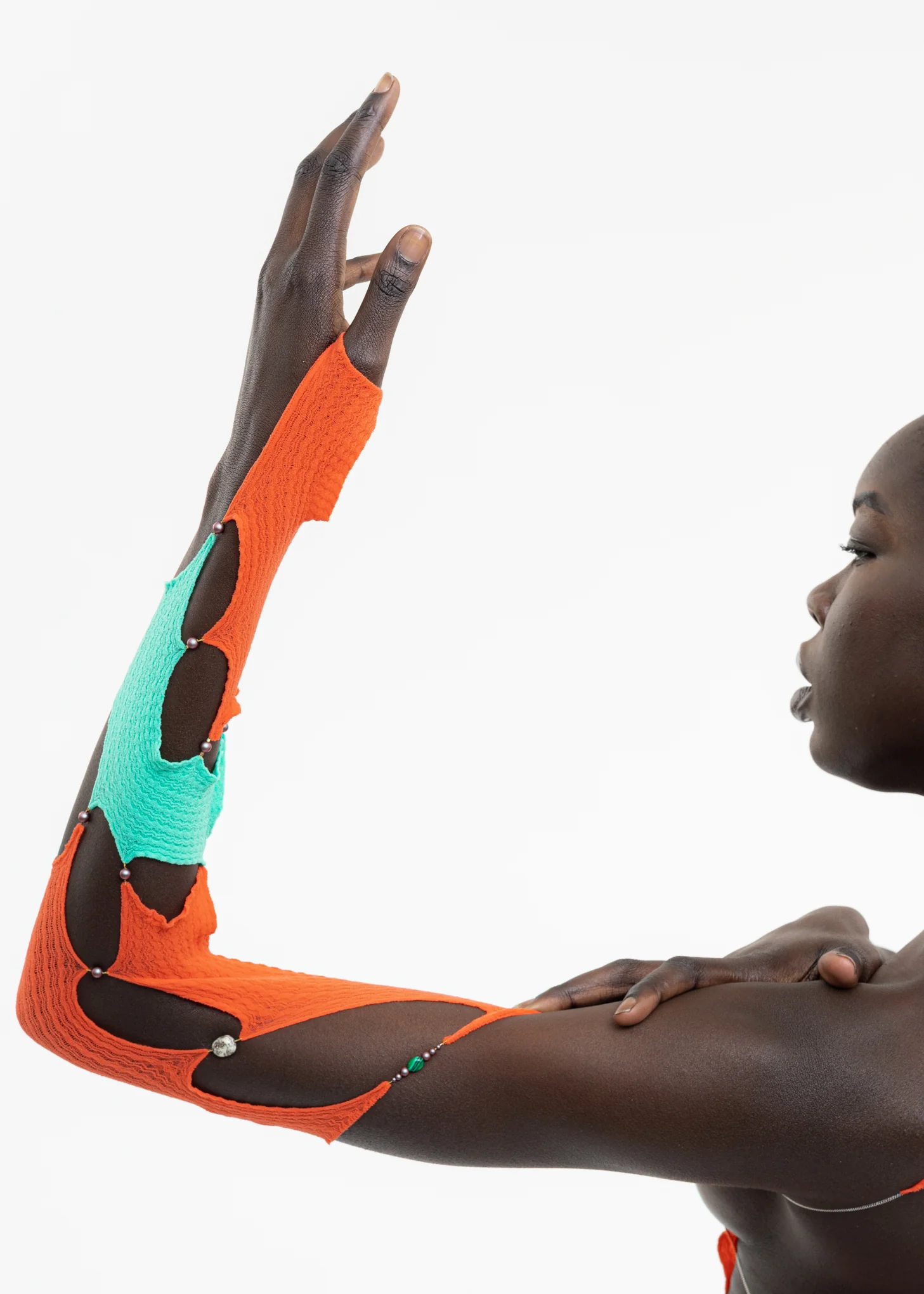 BLAZE & SEAFOAM SINGLE CROPPED ARM SLEEVE - Image 3