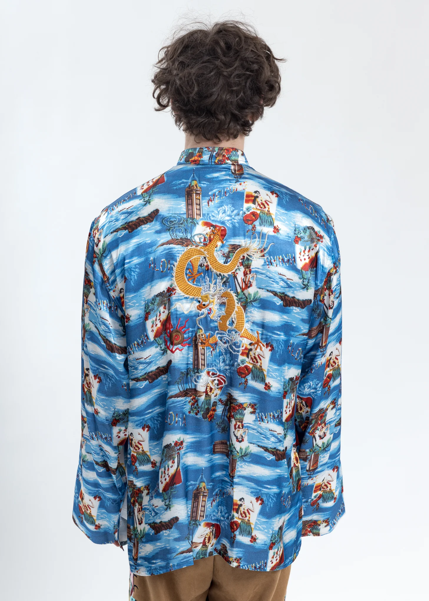 Blue Aloha Kung Fu Shirt - Image 2