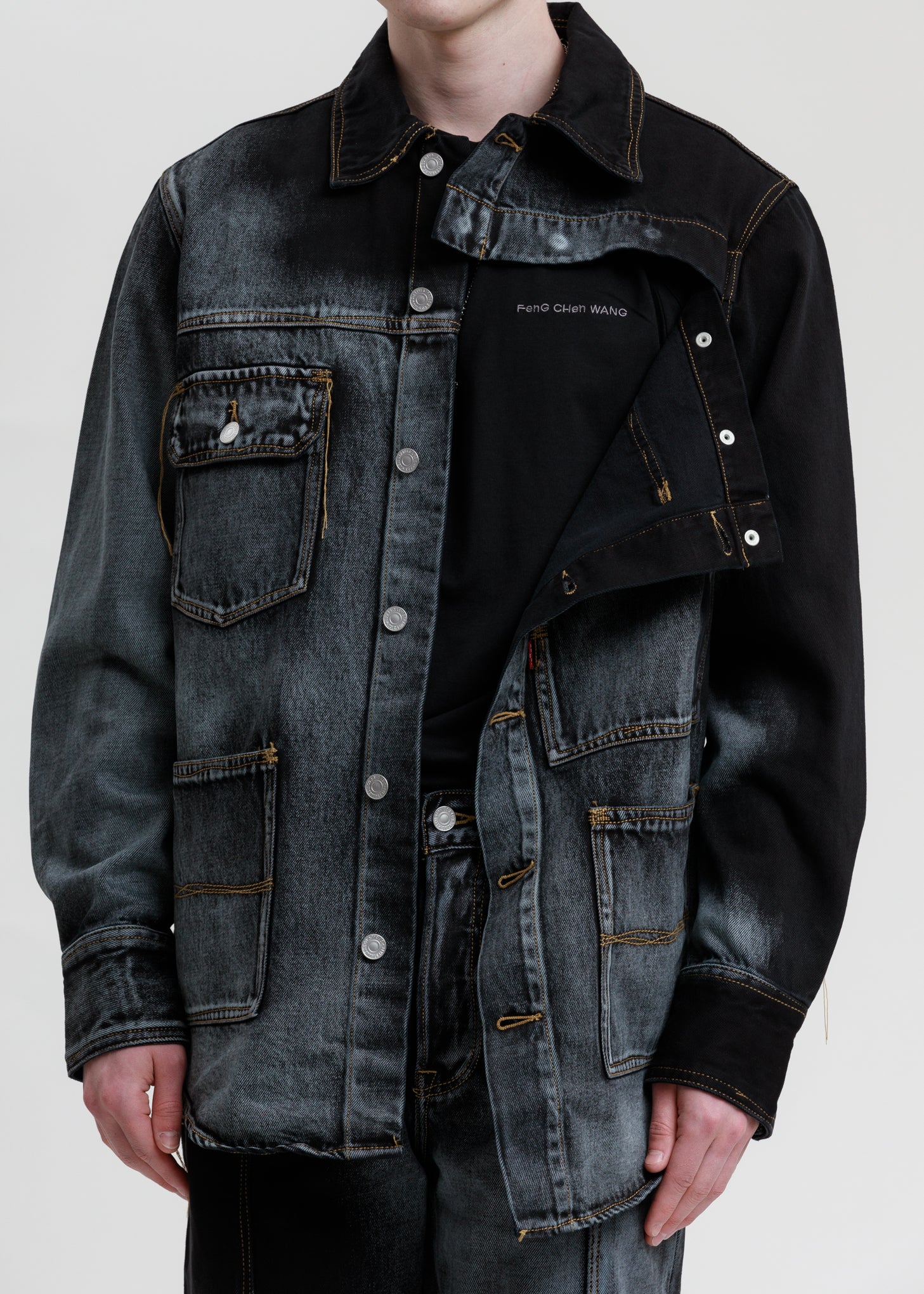 Blue And Black Levi's Edition Denim Oversized Shirt - Image 6