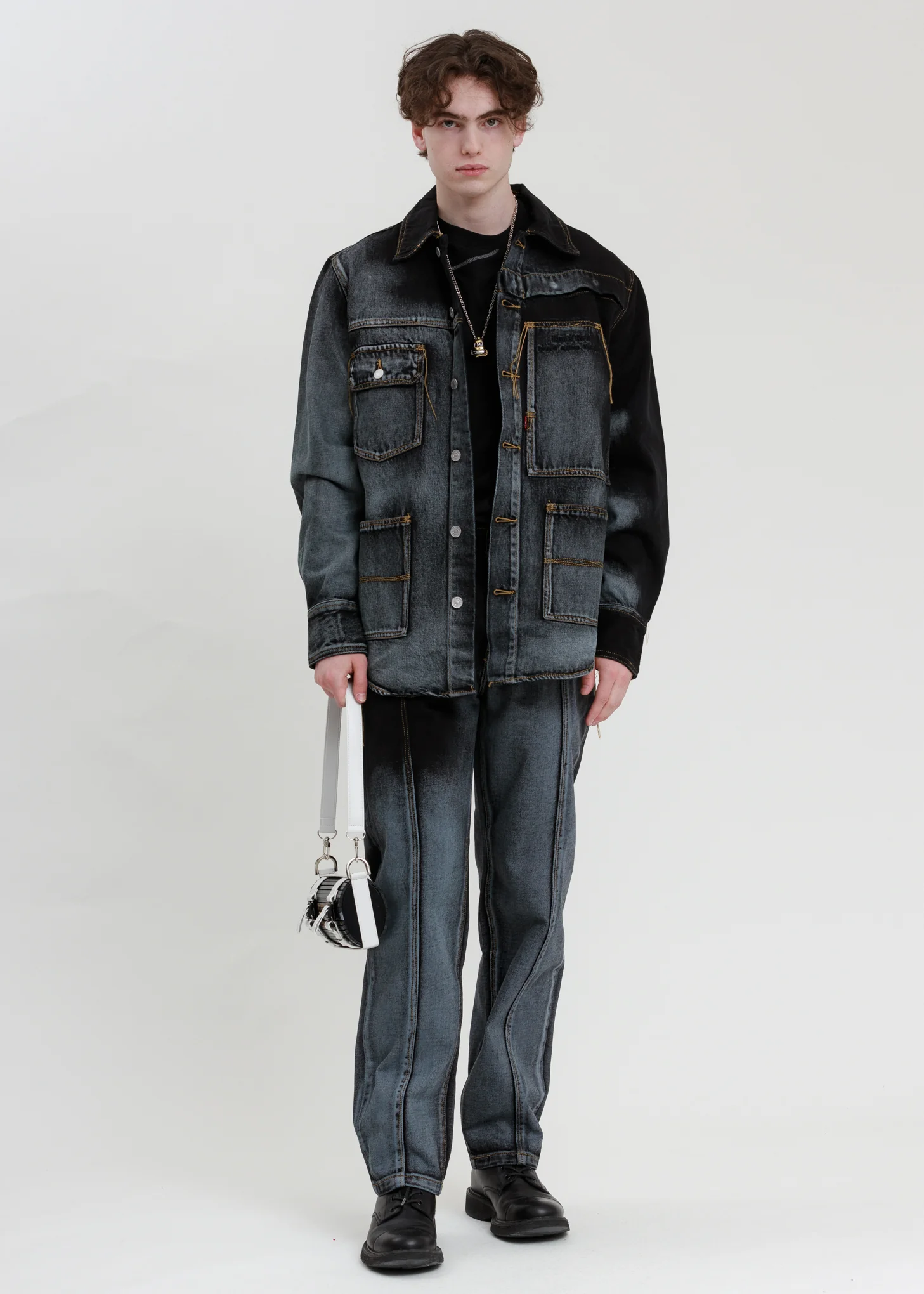 Blue And Black Levi's Edition Denim Oversized Shirt - Image 7
