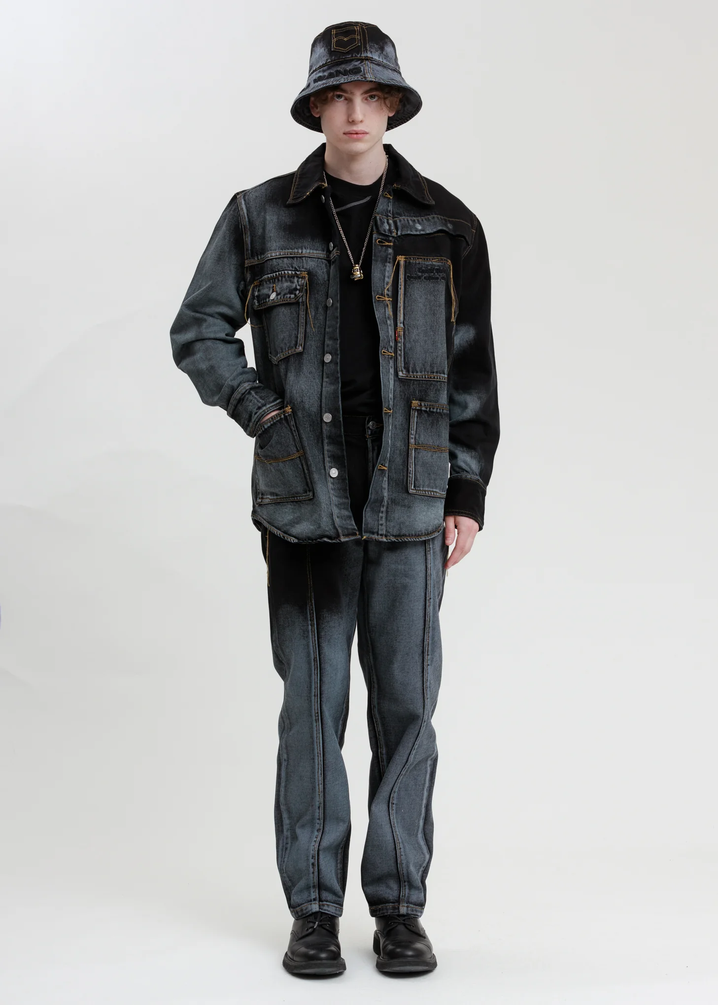 Blue And Black Levi's Edition Denim Oversized Shirt - Image 8