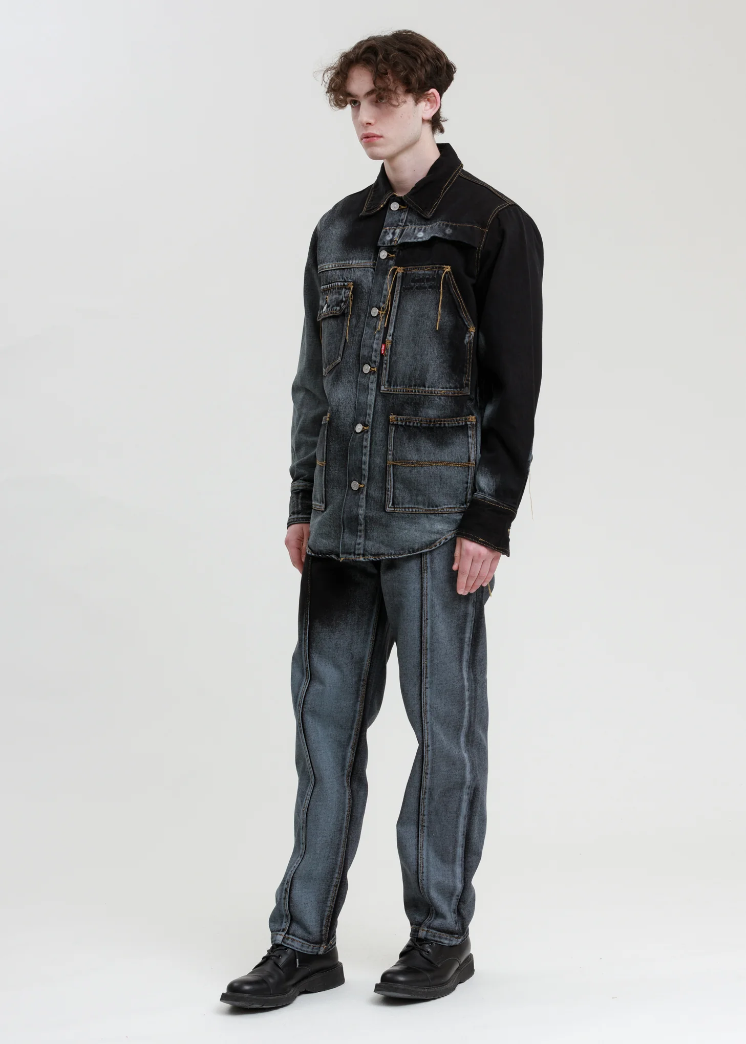 Blue And Black Levi's Edition Denim Oversized Shirt - Image 9