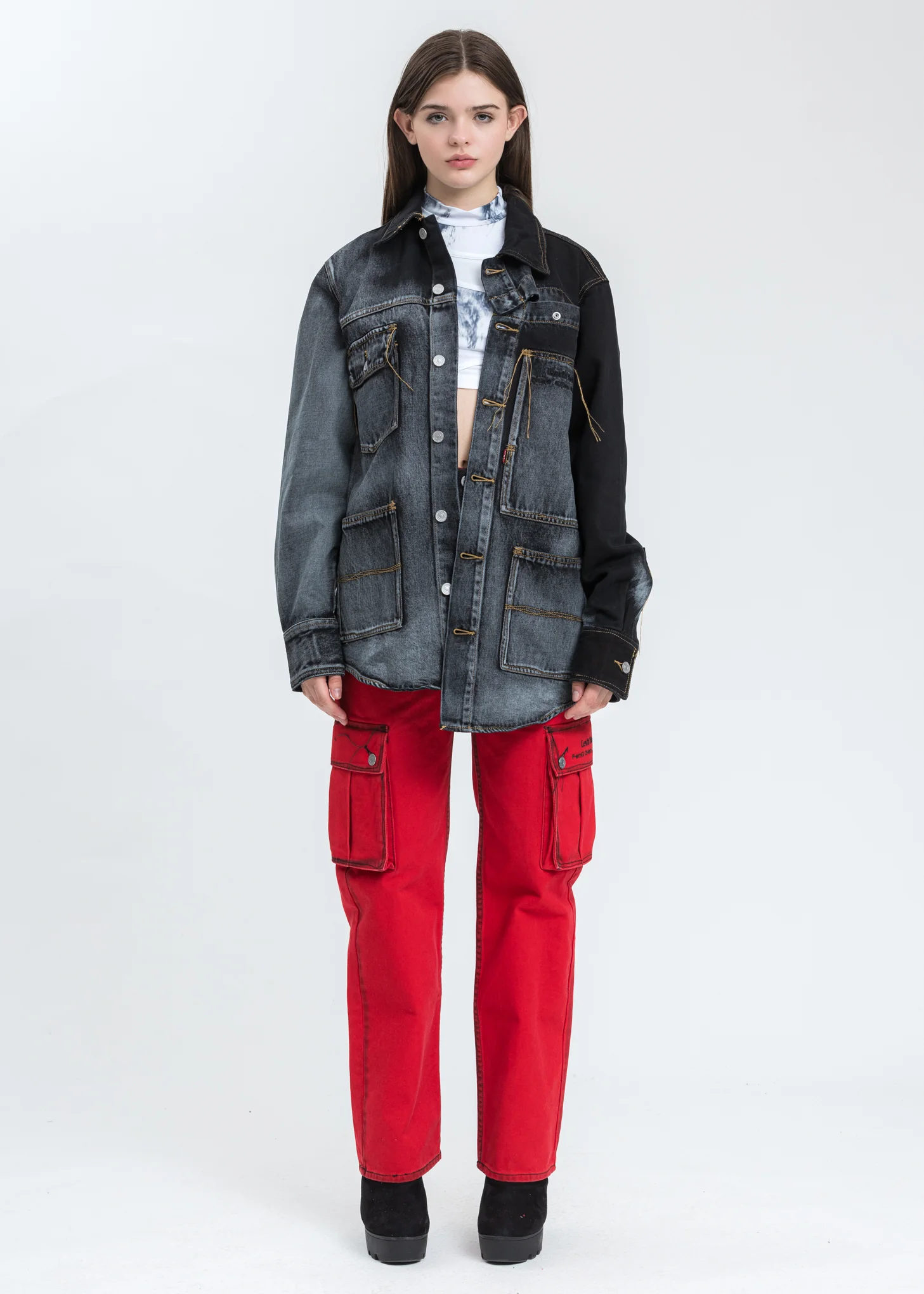 Blue And Black Levi's Edition Denim Oversized Shirt - Image 5
