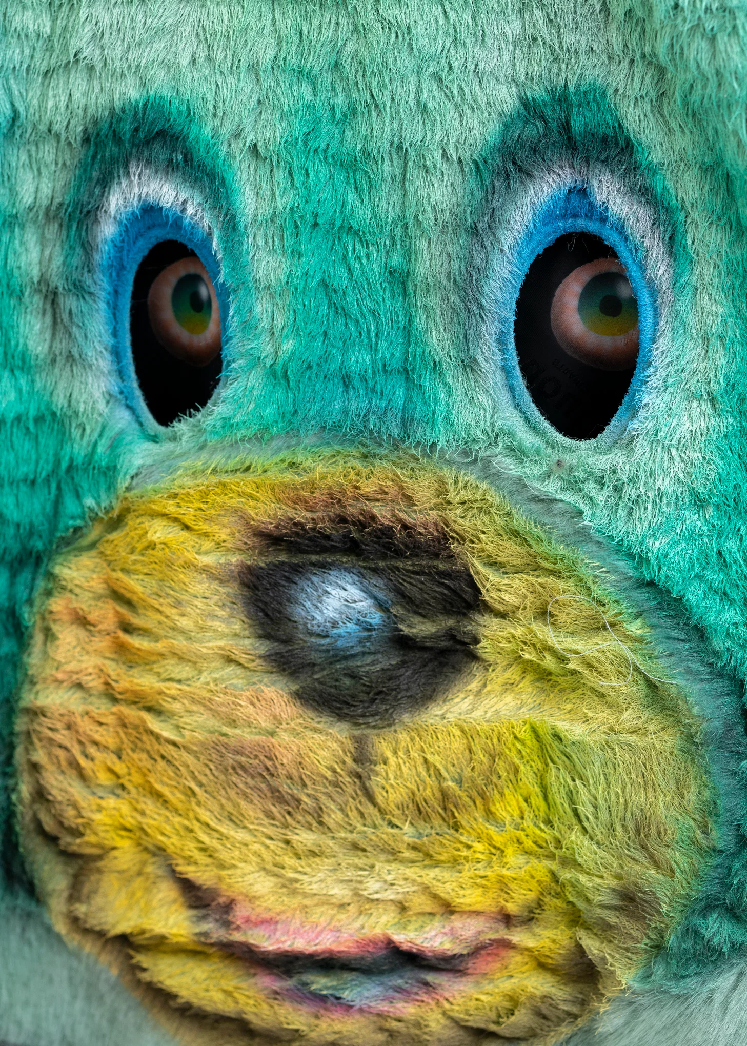BLUE AND-PAINTED FUR JACKET (BEAR) - Image 6