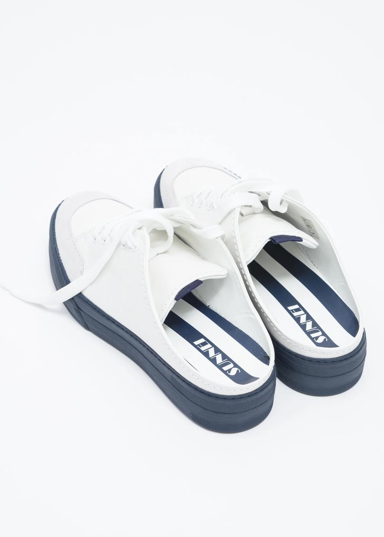Blue and White Sabot Sneakers - Image 2