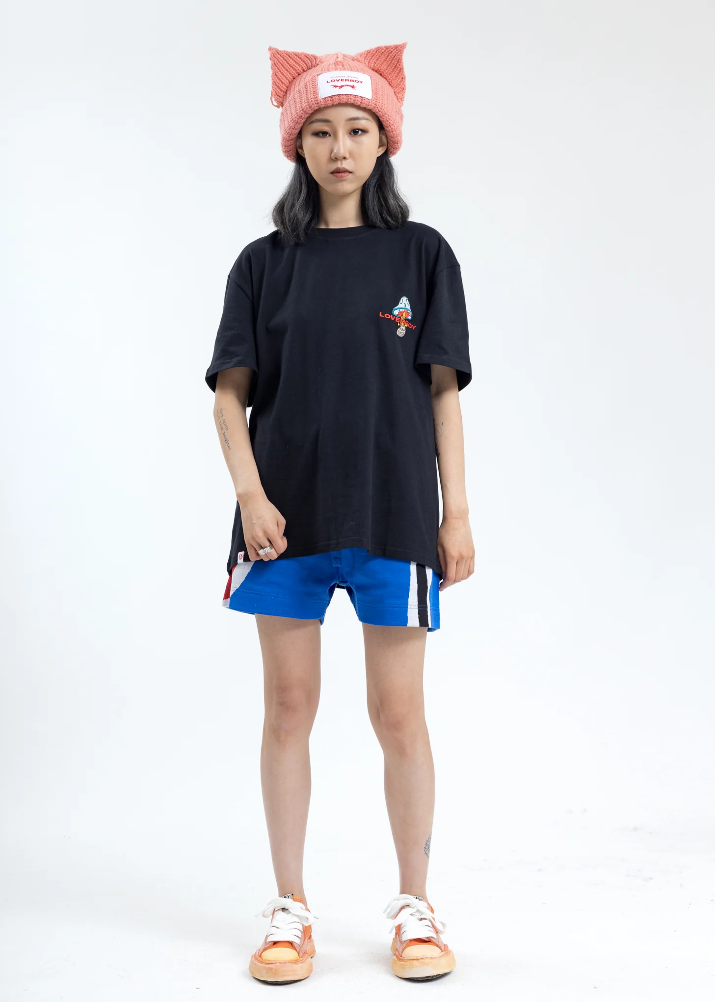 Blue Art Work Knitted Shorts - Image 7