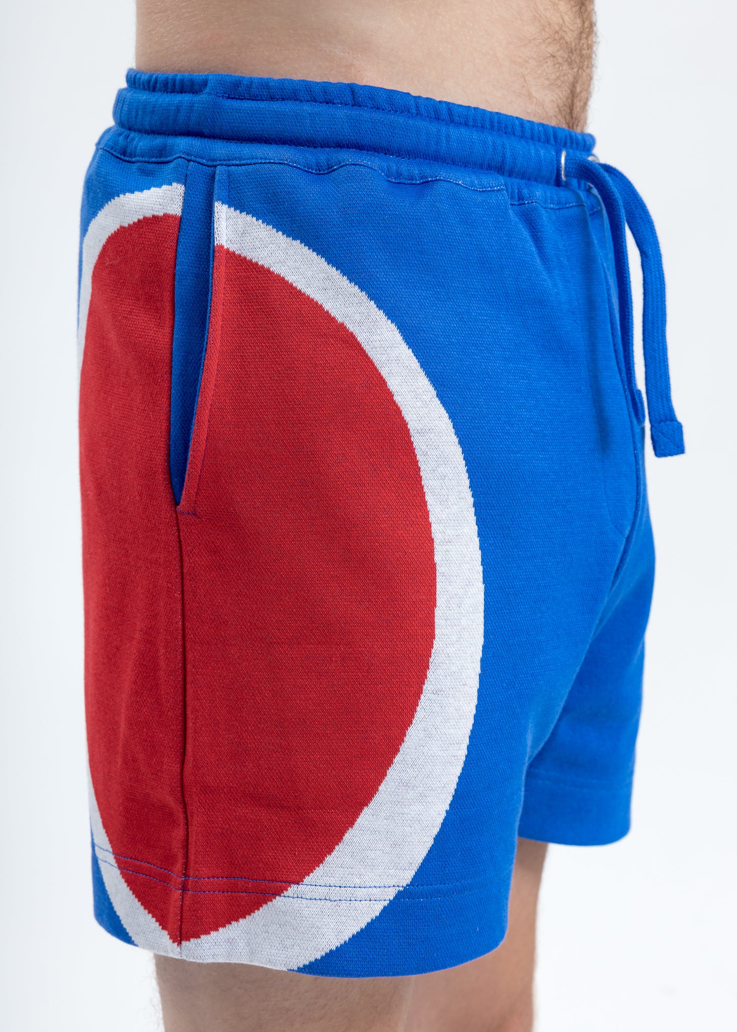 Blue Art Work Knitted Shorts - Image 4