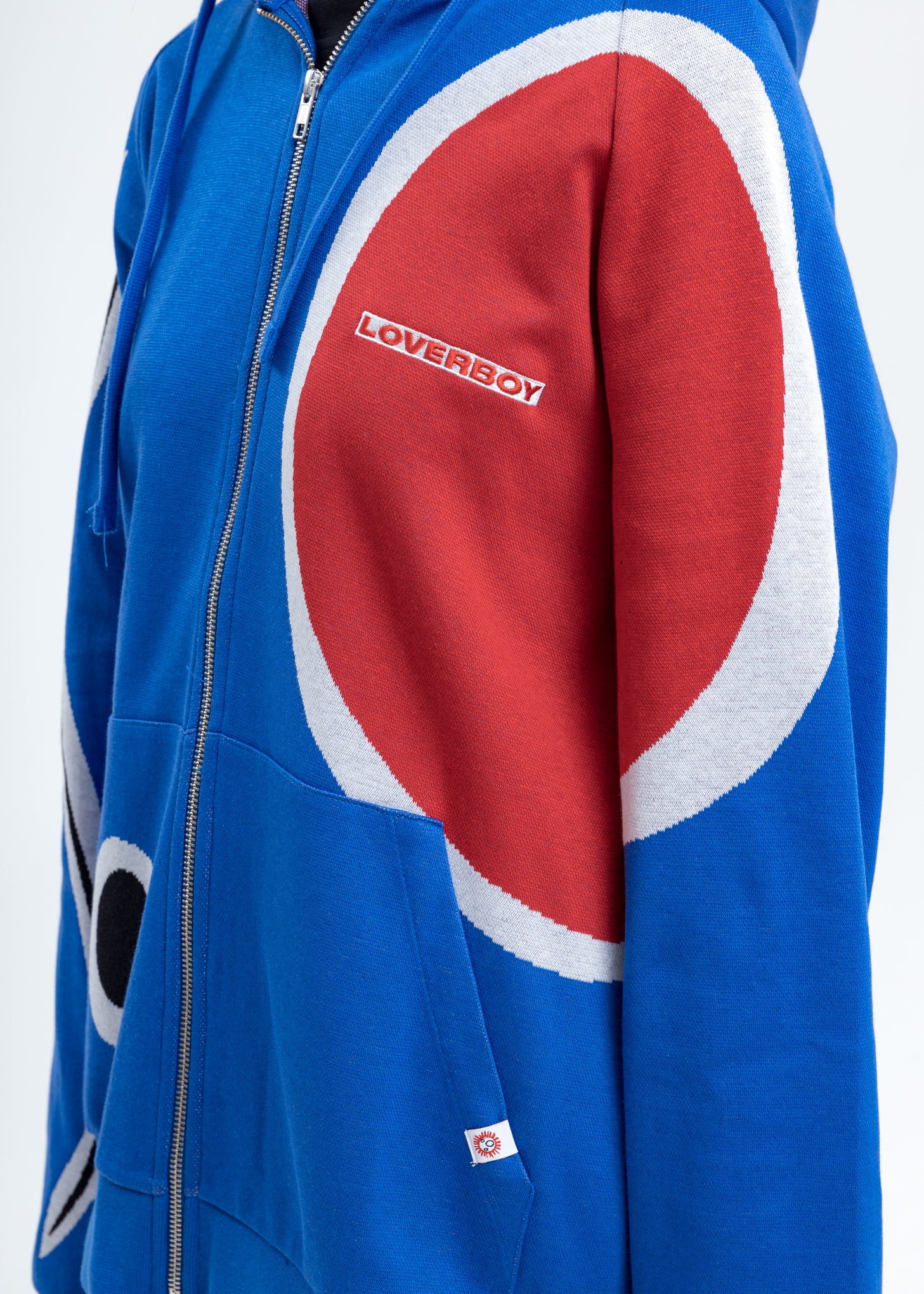 Blue Art Work Zip-up Hoodie - Image 4
