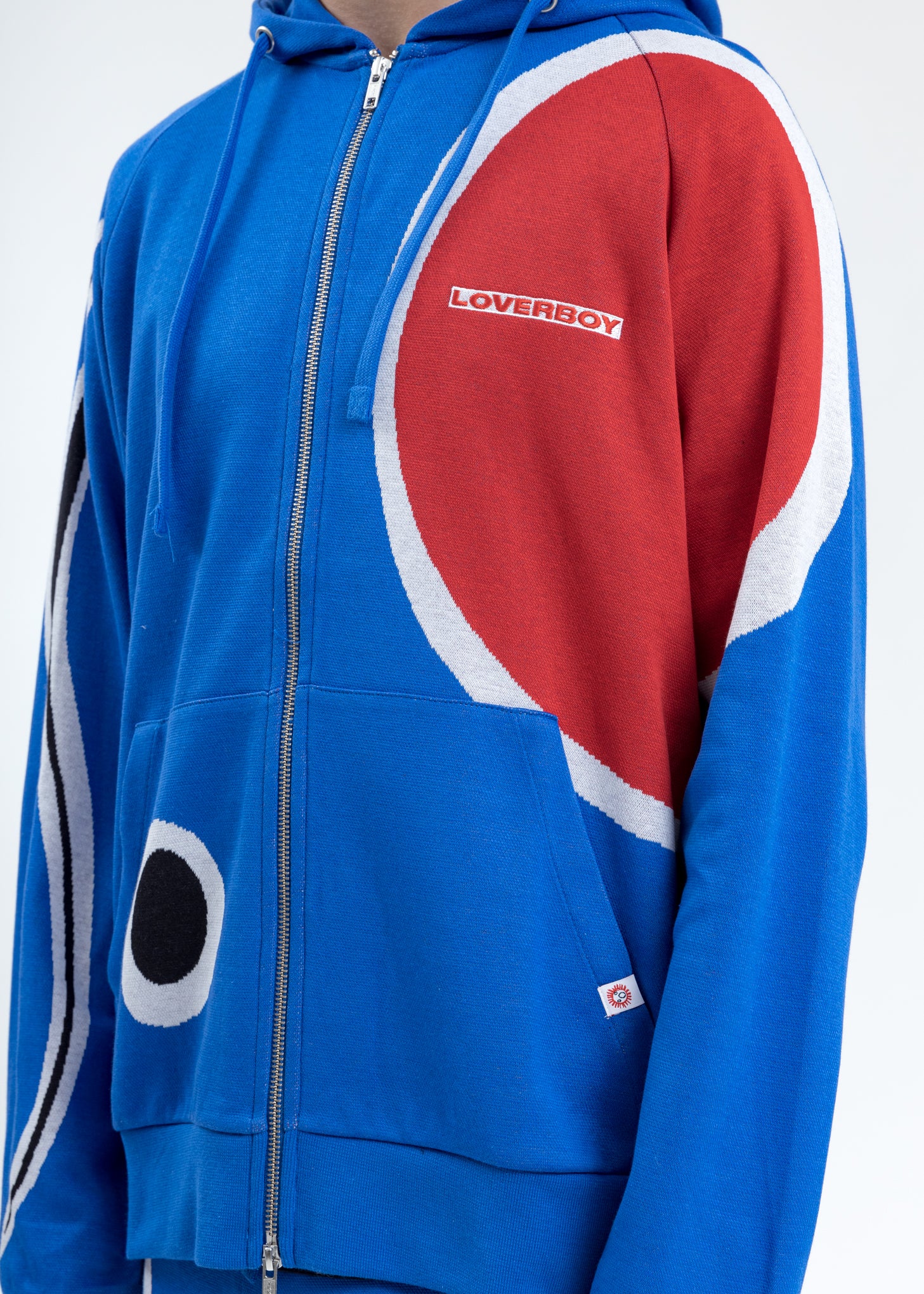 Blue Art Work Zip-up Hoodie - Image 4