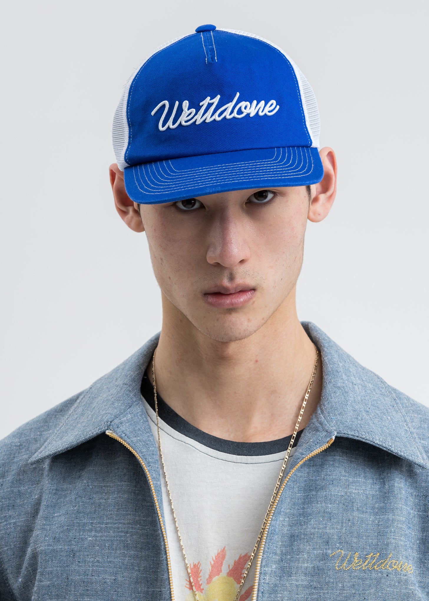 Blue Big Logo Embroidered Cap