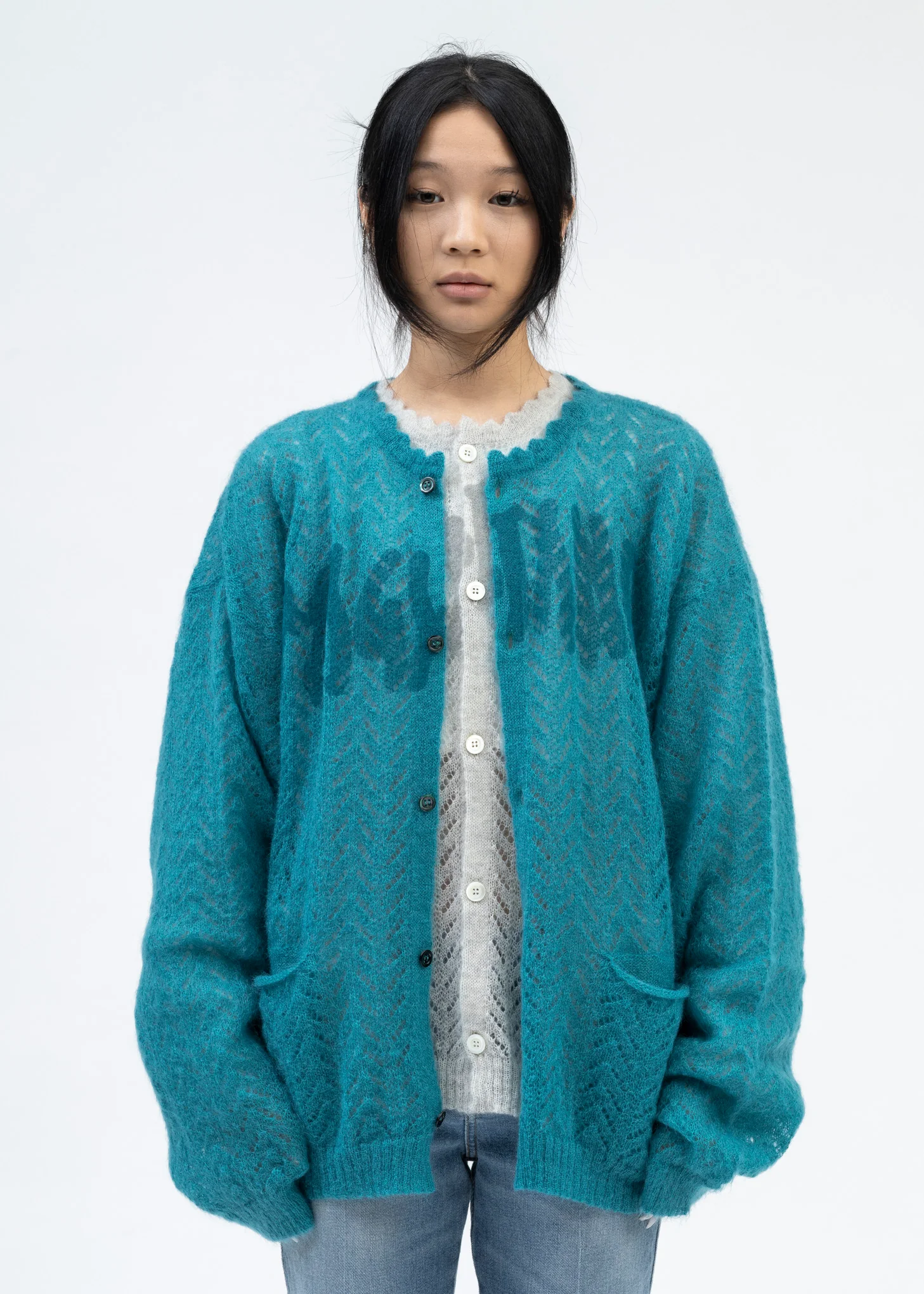 BLUE  BIMBO CARDIGAN