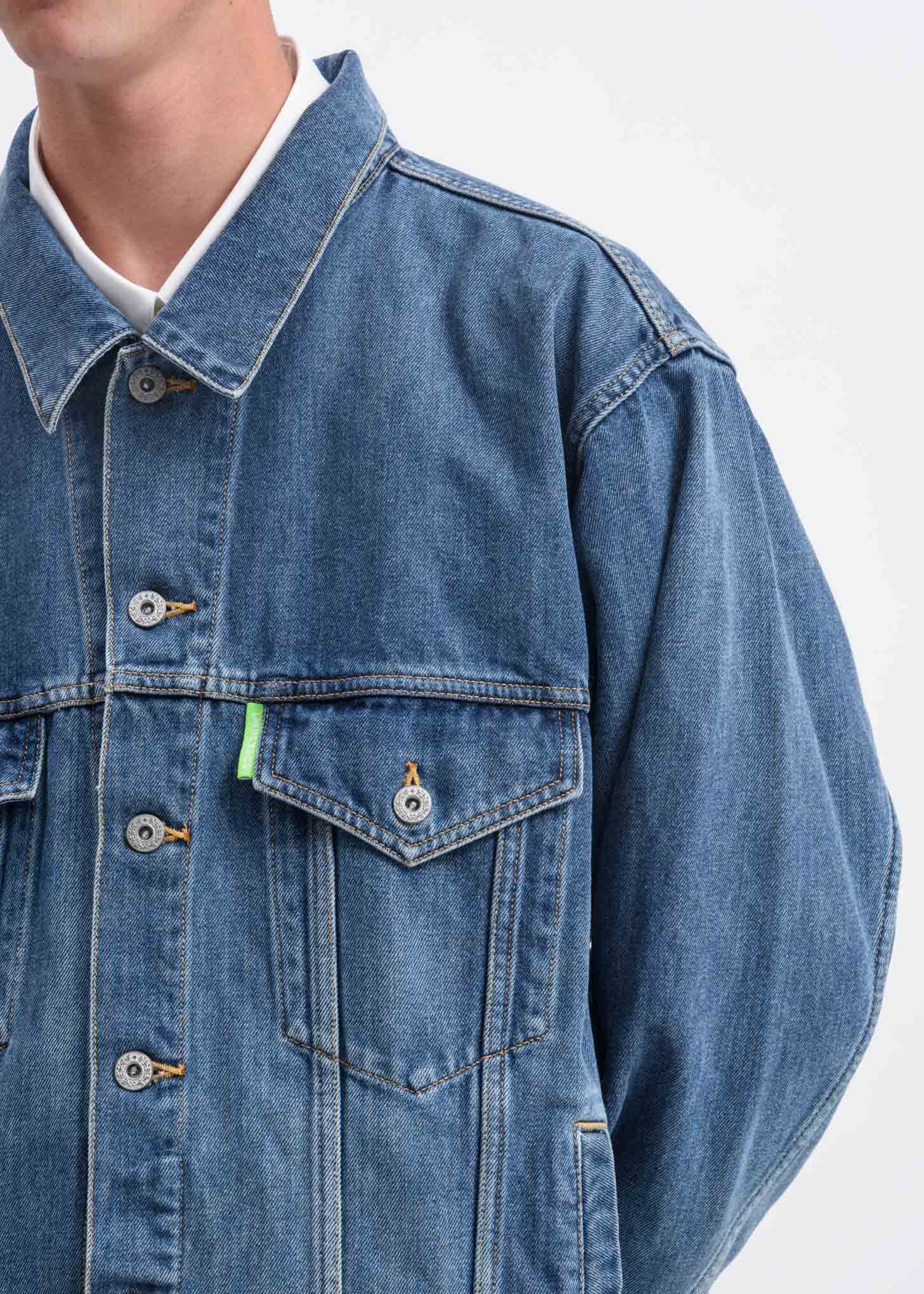 Blue Cashmere Denim Jacket - Image 3