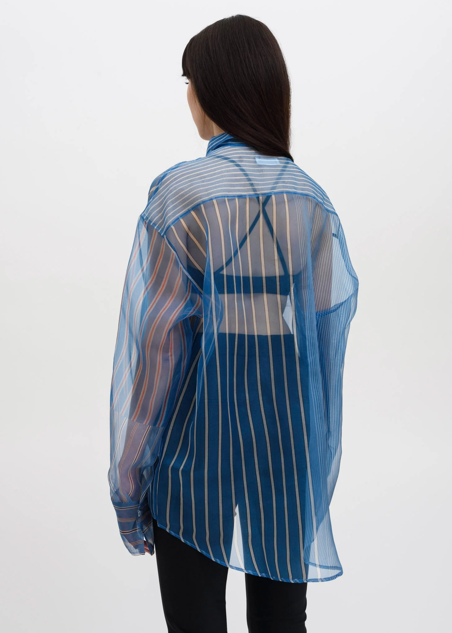 Blue Cecil Strike Off Silk Shirt - Image 2