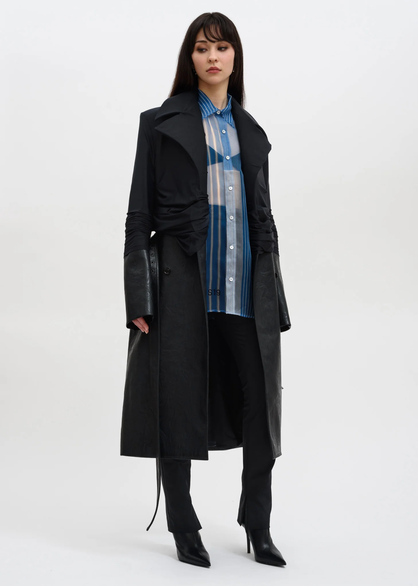 Blue Cecil Strike Off Silk Shirt - Image 5