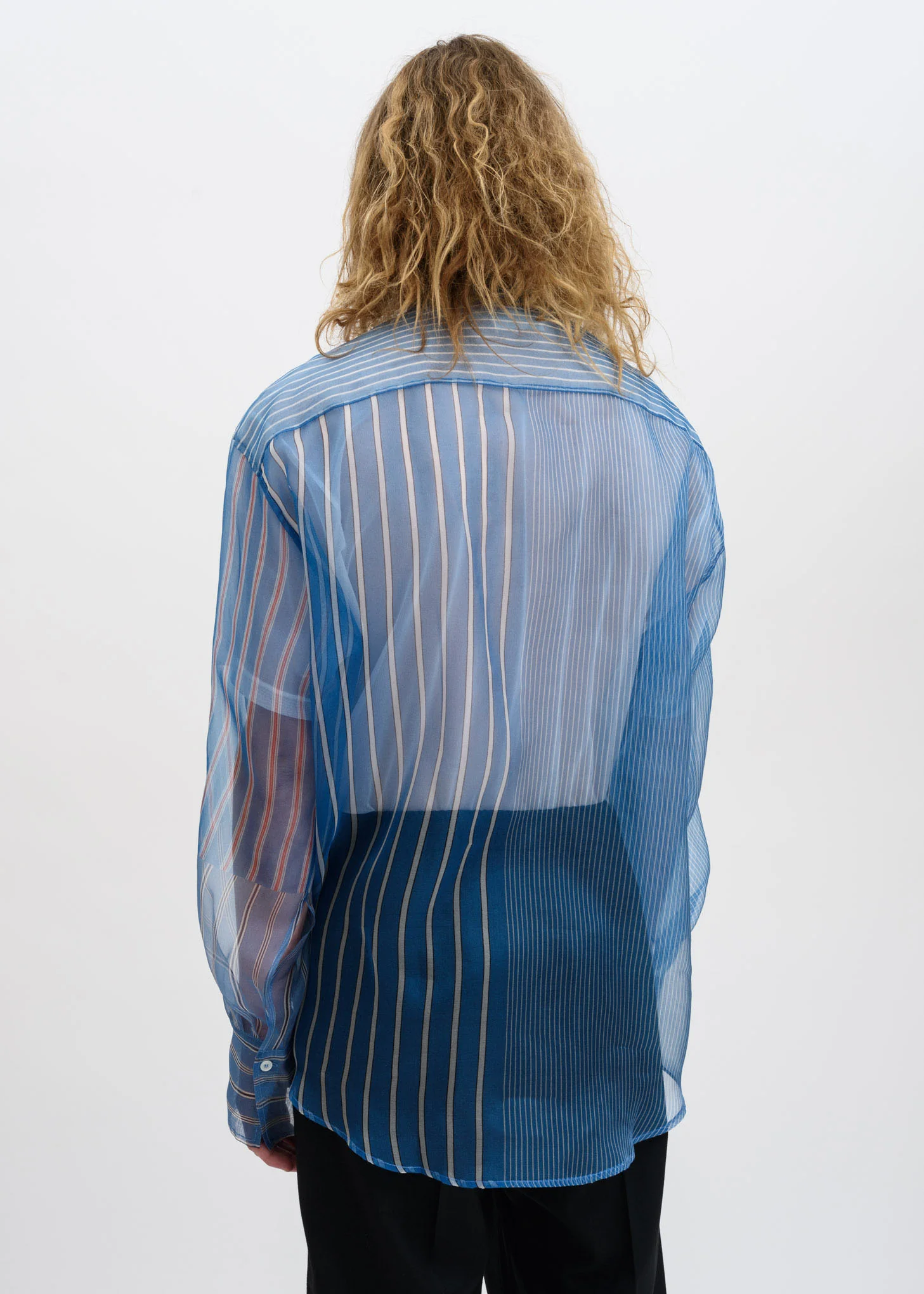 Blue Cecil Strike Off Silk Shirt - Image 3