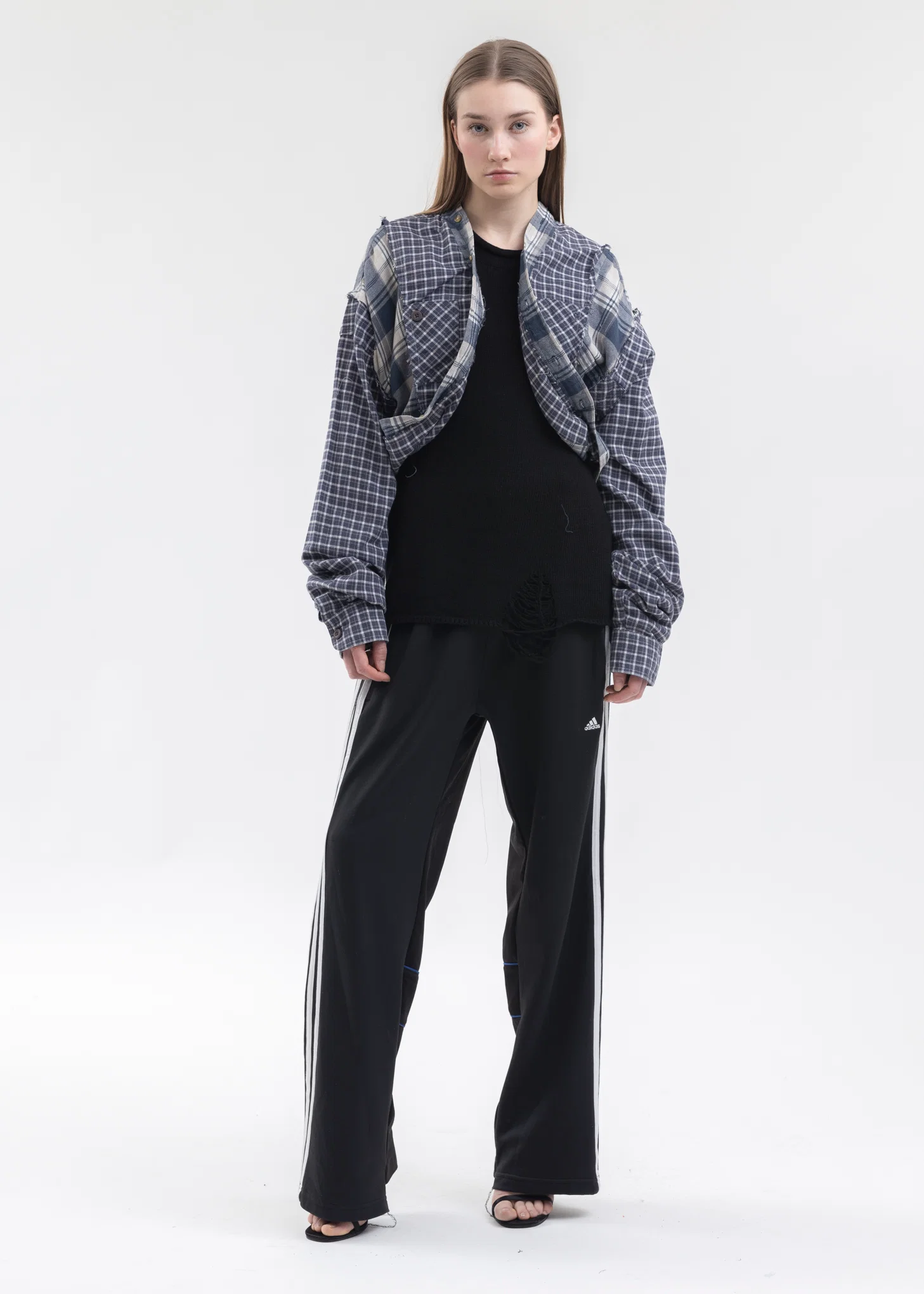 Blue Check Docking Wide Nel Samue Shirts -Style 3 - Image 6