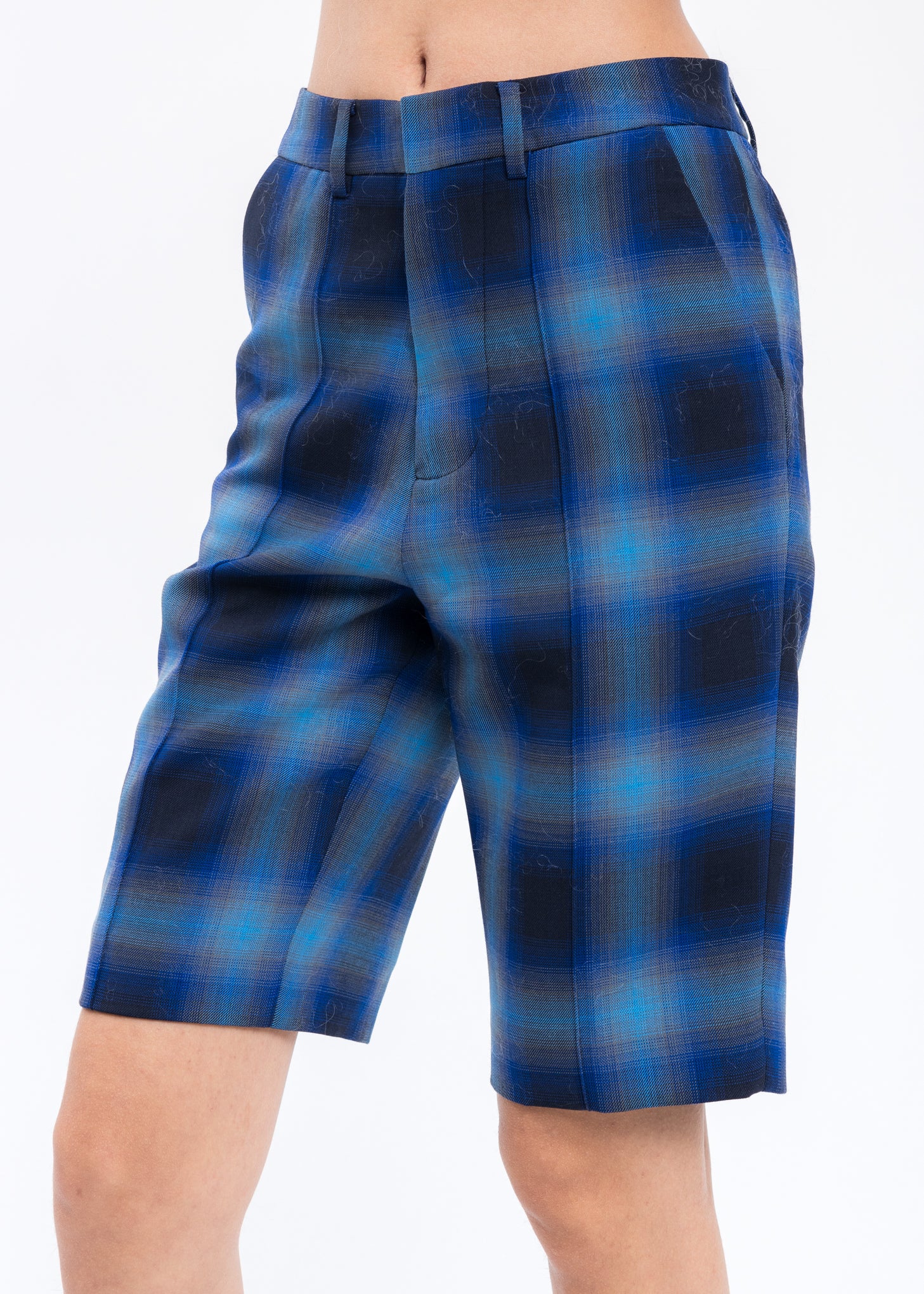 Blue Check Middle Shorts - Image 4
