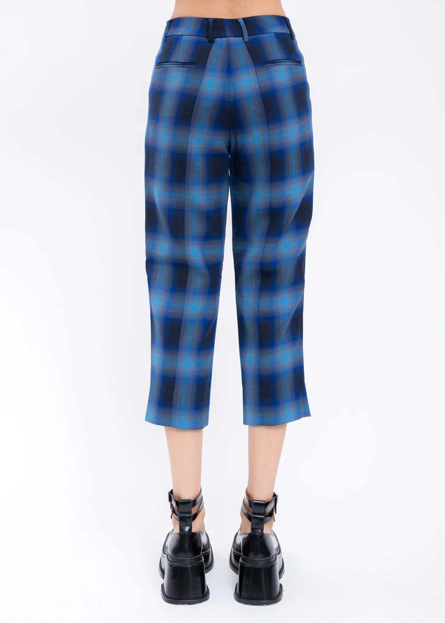 Blue Check Trousers - Image 3