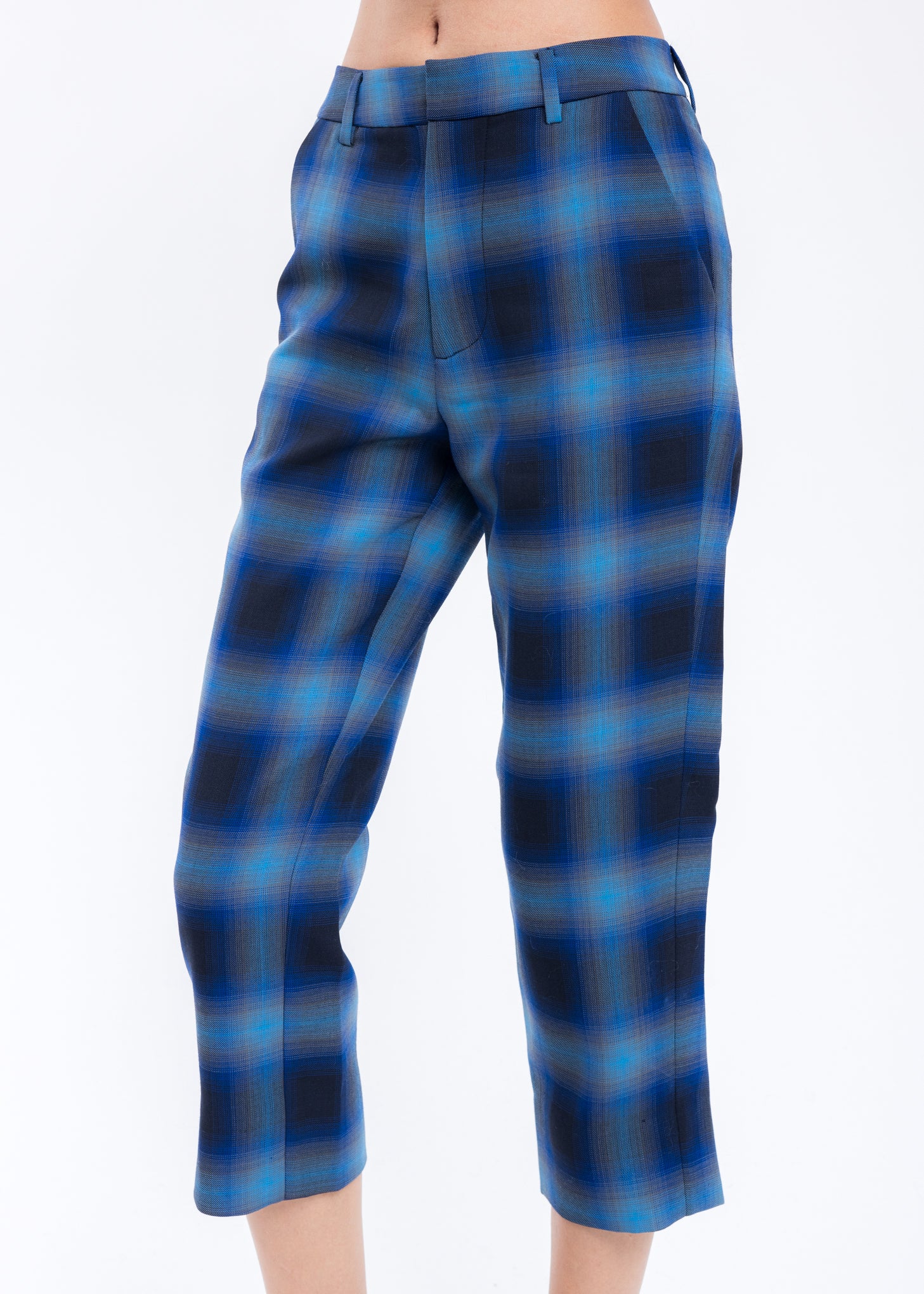 Blue Check Trousers - Image 4