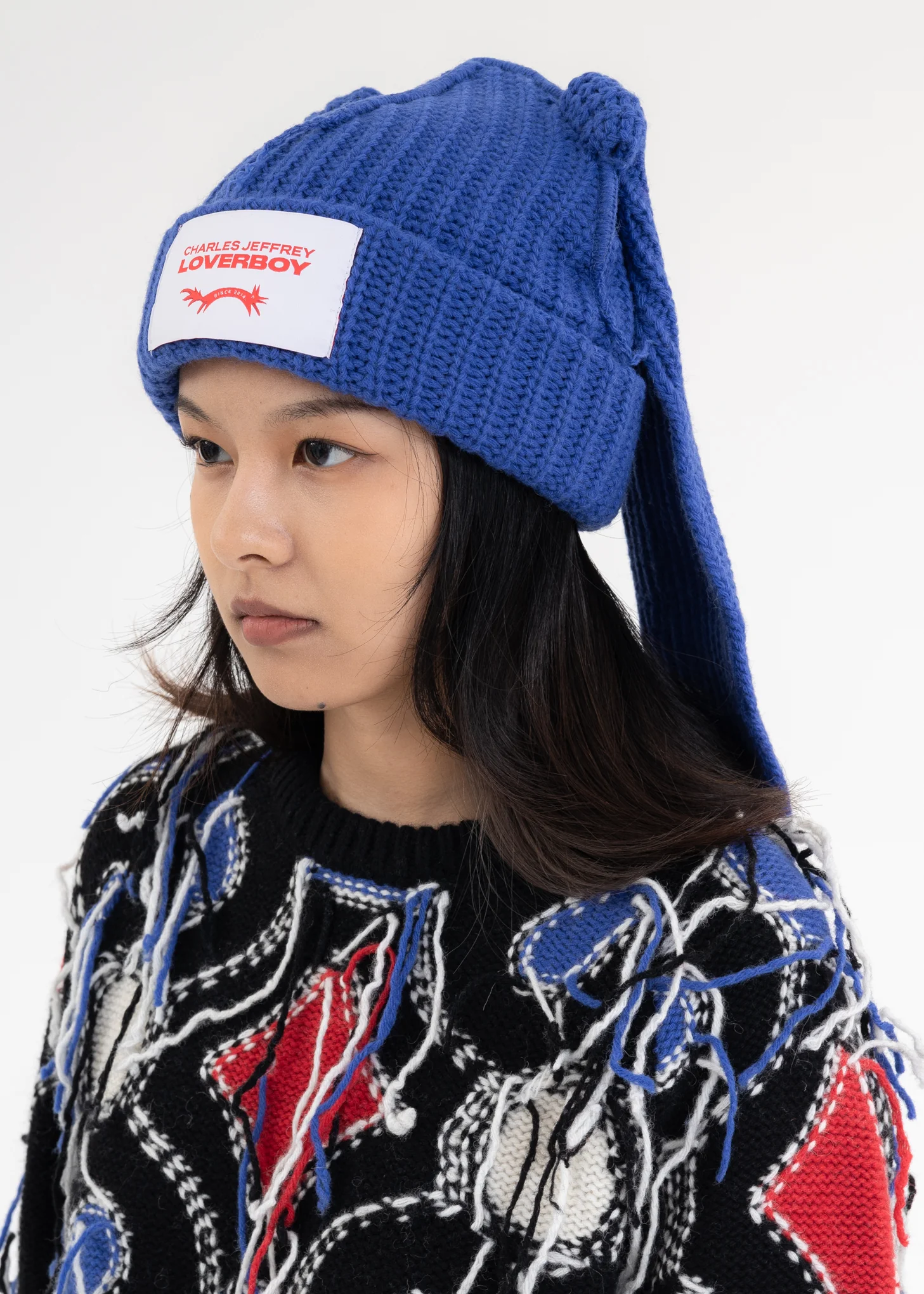 Blue Chunky Rabbit Beanie - Image 5