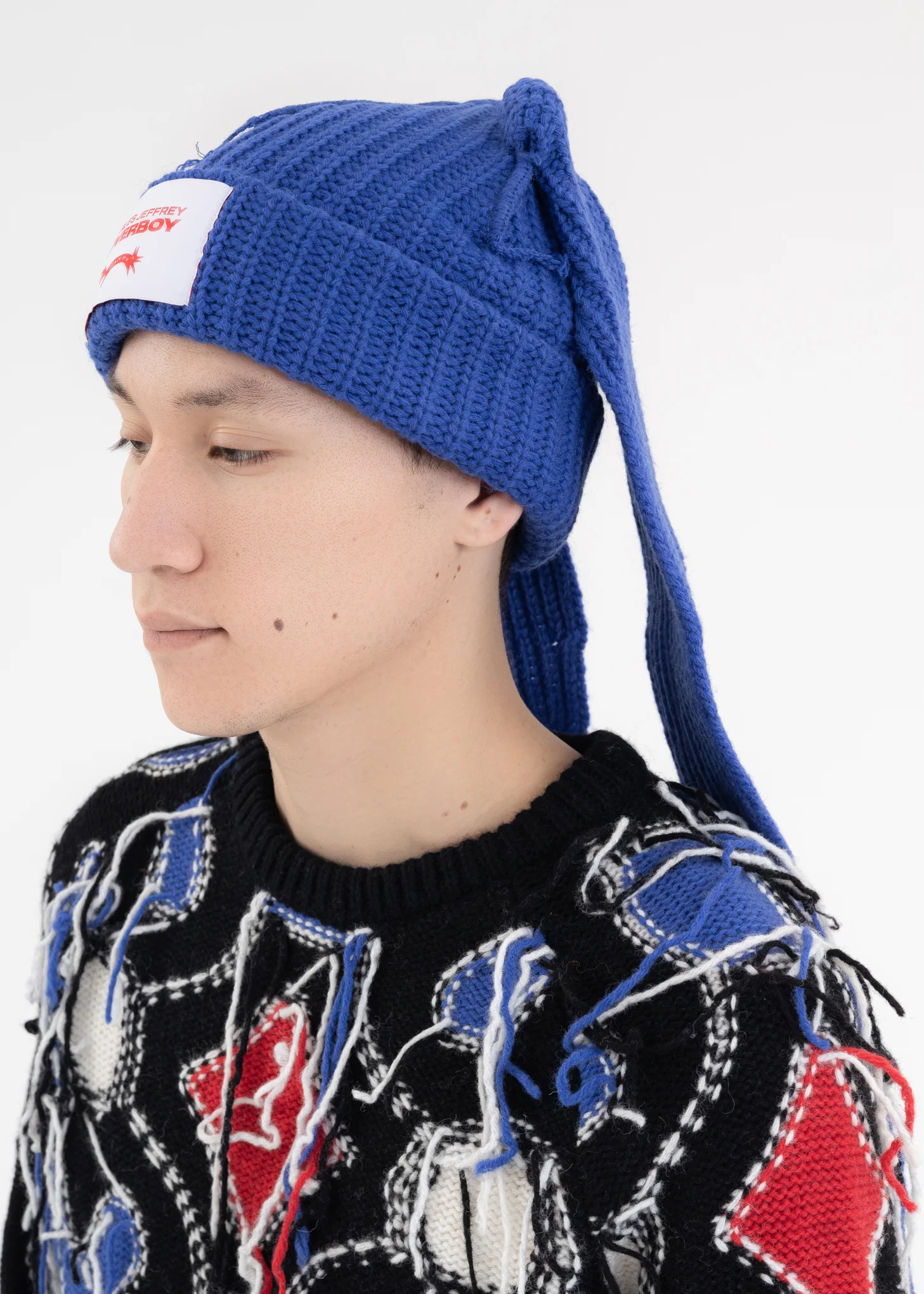 Blue Chunky Rabbit Beanie - Image 7