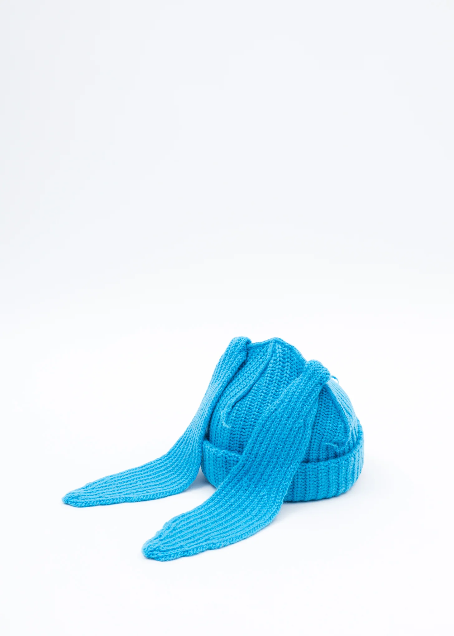 Blue Chunky Rabbit Beanie - Image 2