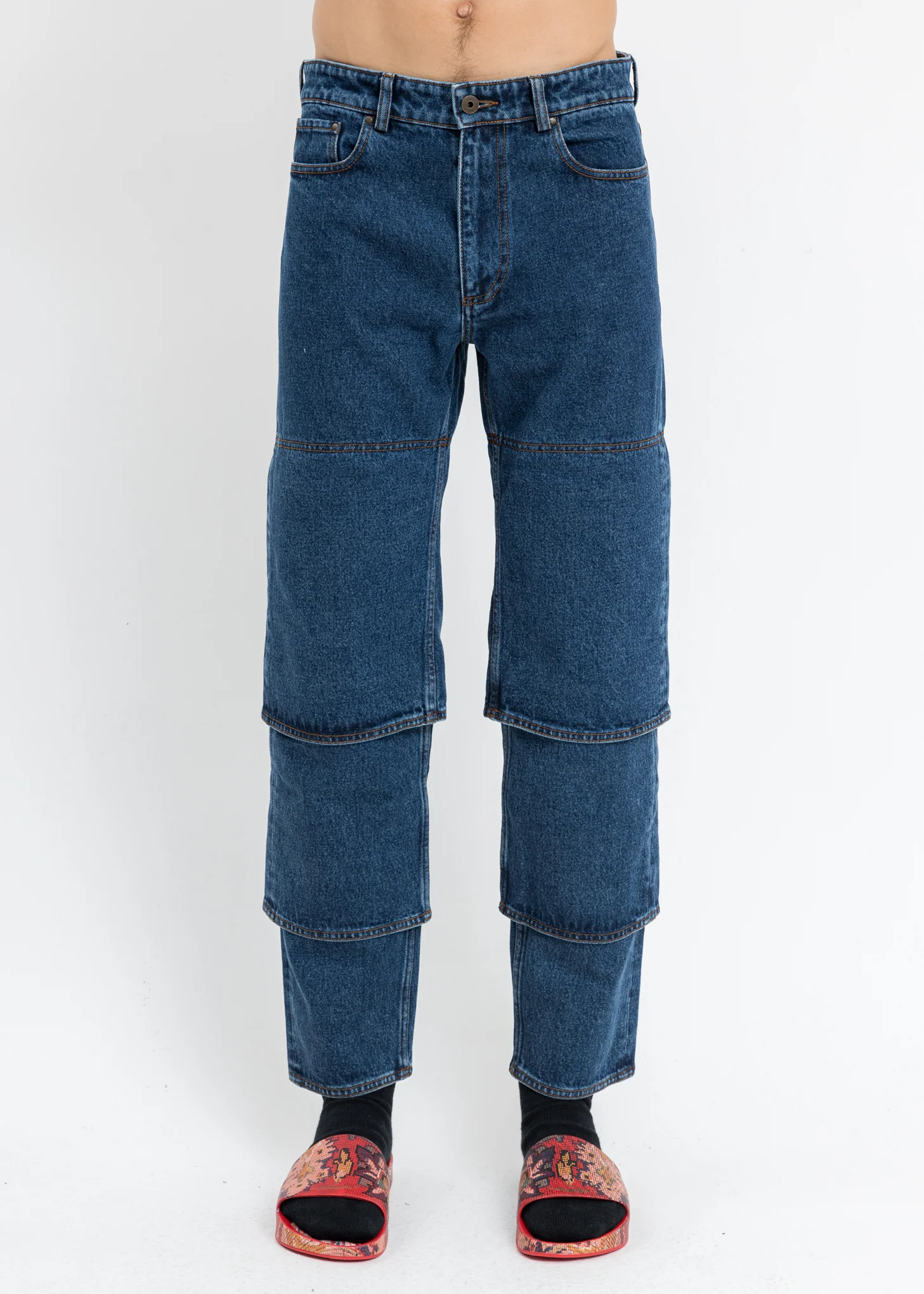 Blue Classic Multi Cuff Jeans - Image 6