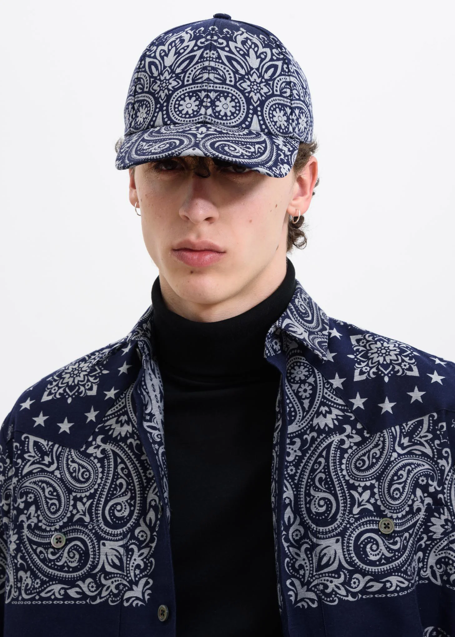 Blue Cloud Bandana Cap - Image 4