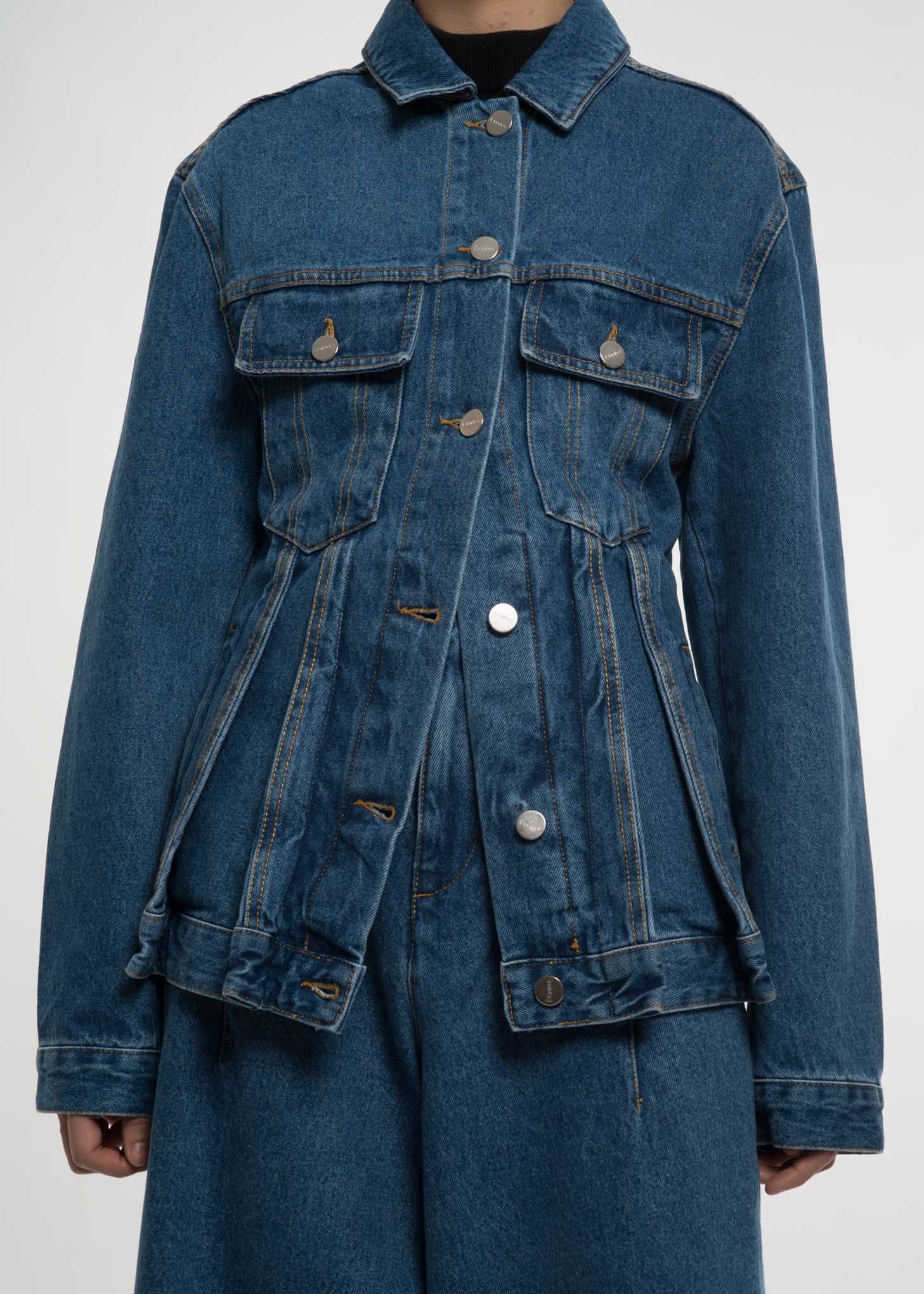 Blue Coup De Foudre Stone Wash Jacket - Image 5