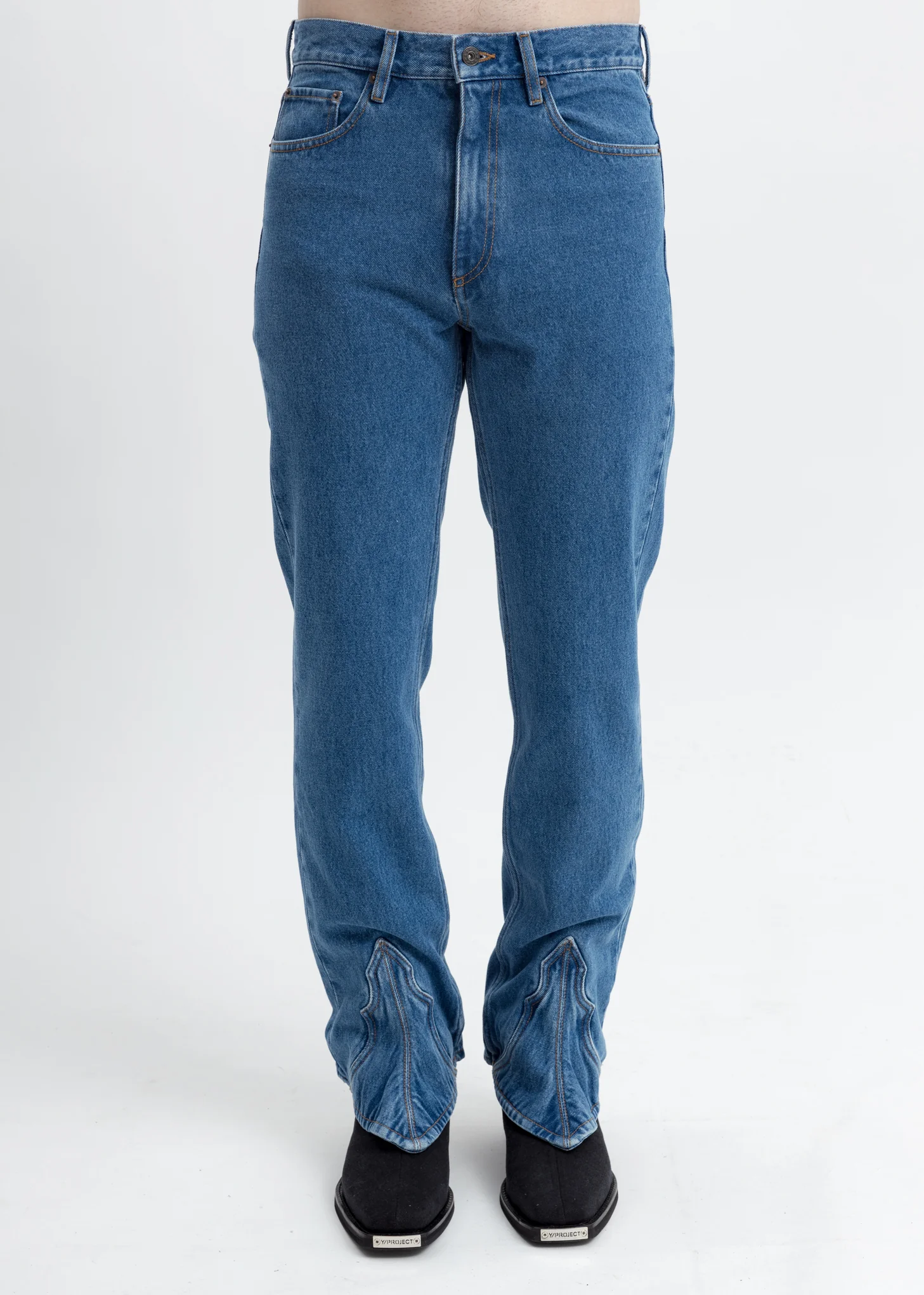 Blue Cowboy Boot Denim Jeans