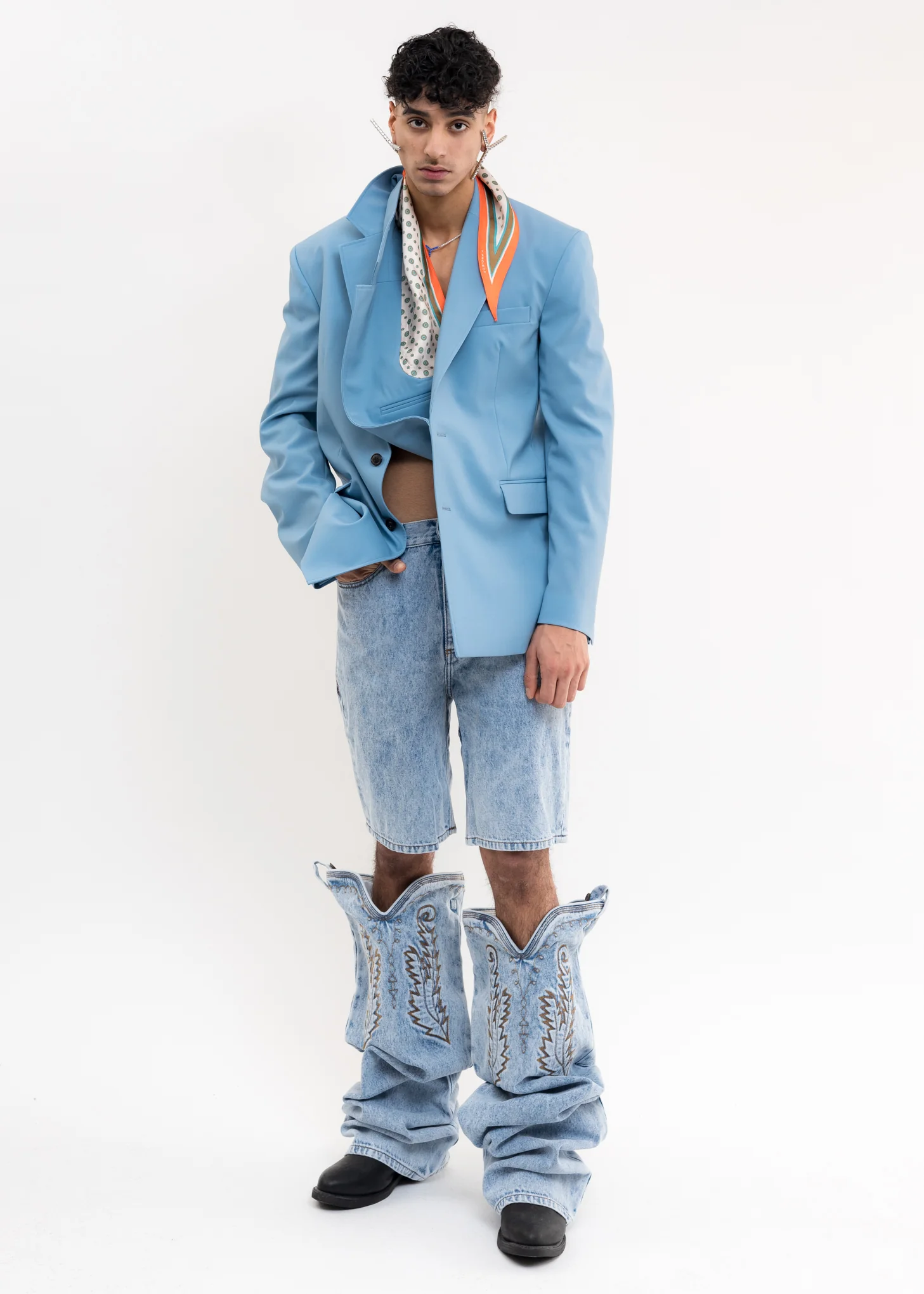 Blue COWBOY CUFF Jeans - Image 11