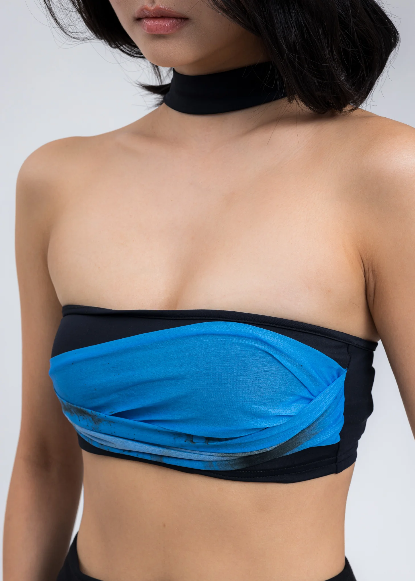 Blue Cross Neck Tube Top - Image 3